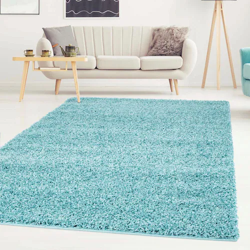 Carpet City Hochflor-Teppich »Shaggi uni 500«, rechteckig, 30 mm Höhe, Shag günstig online kaufen