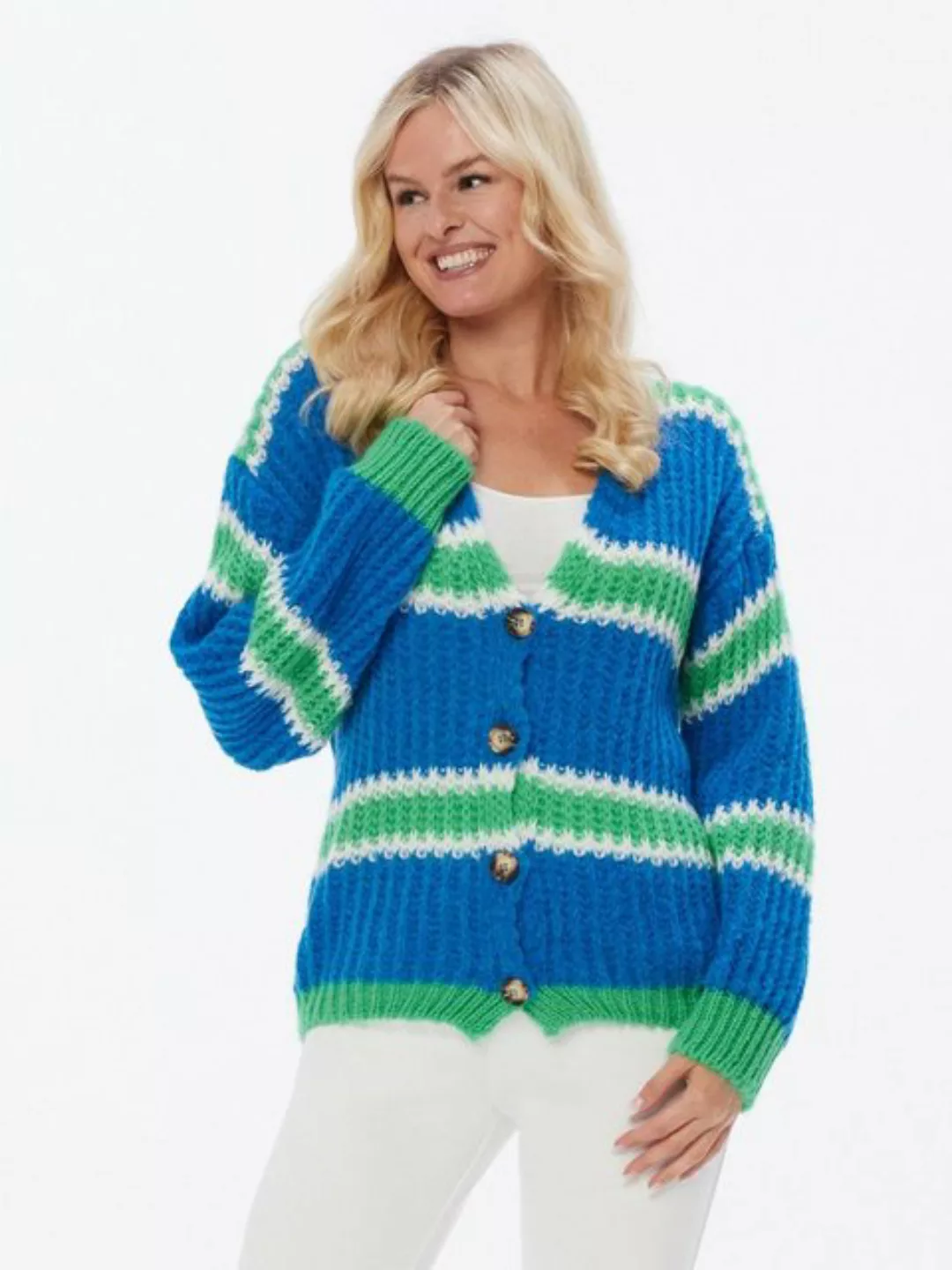 Accessoire Boutique Cardigan Strickjacke mit Neonstreifen günstig online kaufen