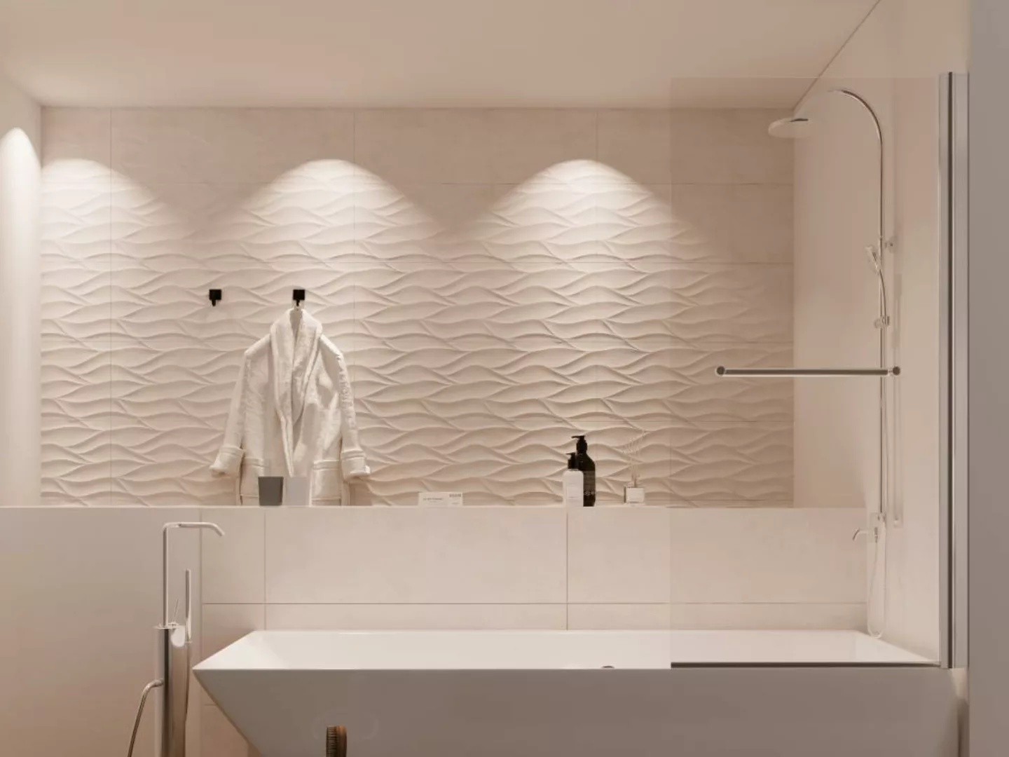 Duschtrennwand Badewanne - 70 x 140 cm - Metall - Chromfarben - TOBIN günstig online kaufen