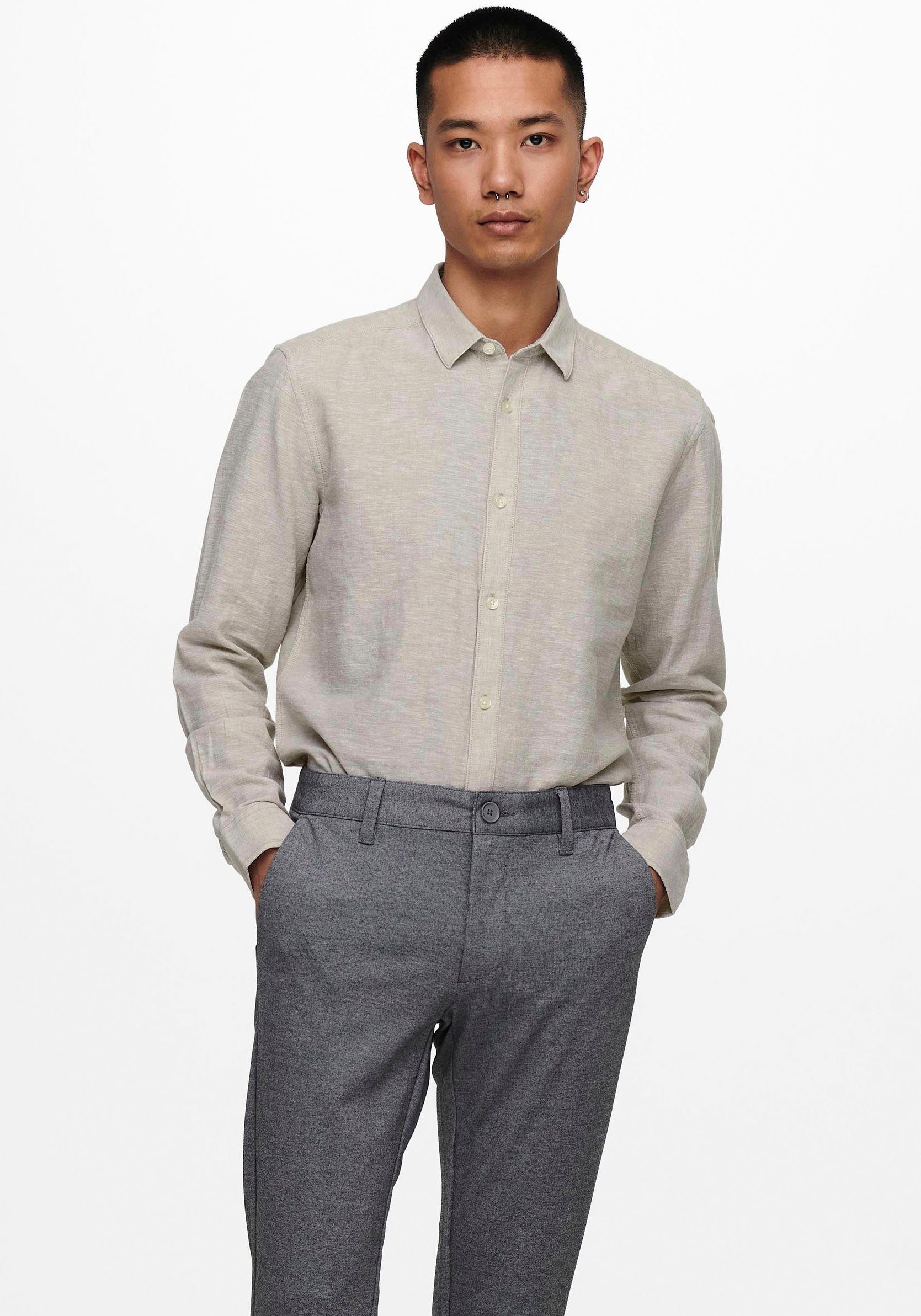 ONLY & SONS Langarmhemd ONSCAIDEN LS günstig online kaufen