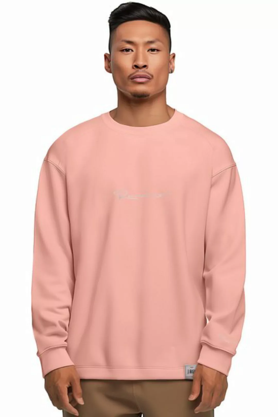 Reichstadt Longsleeve Oversize Langarm Shirt 23RS042 Old Pink L mit Stitchi günstig online kaufen