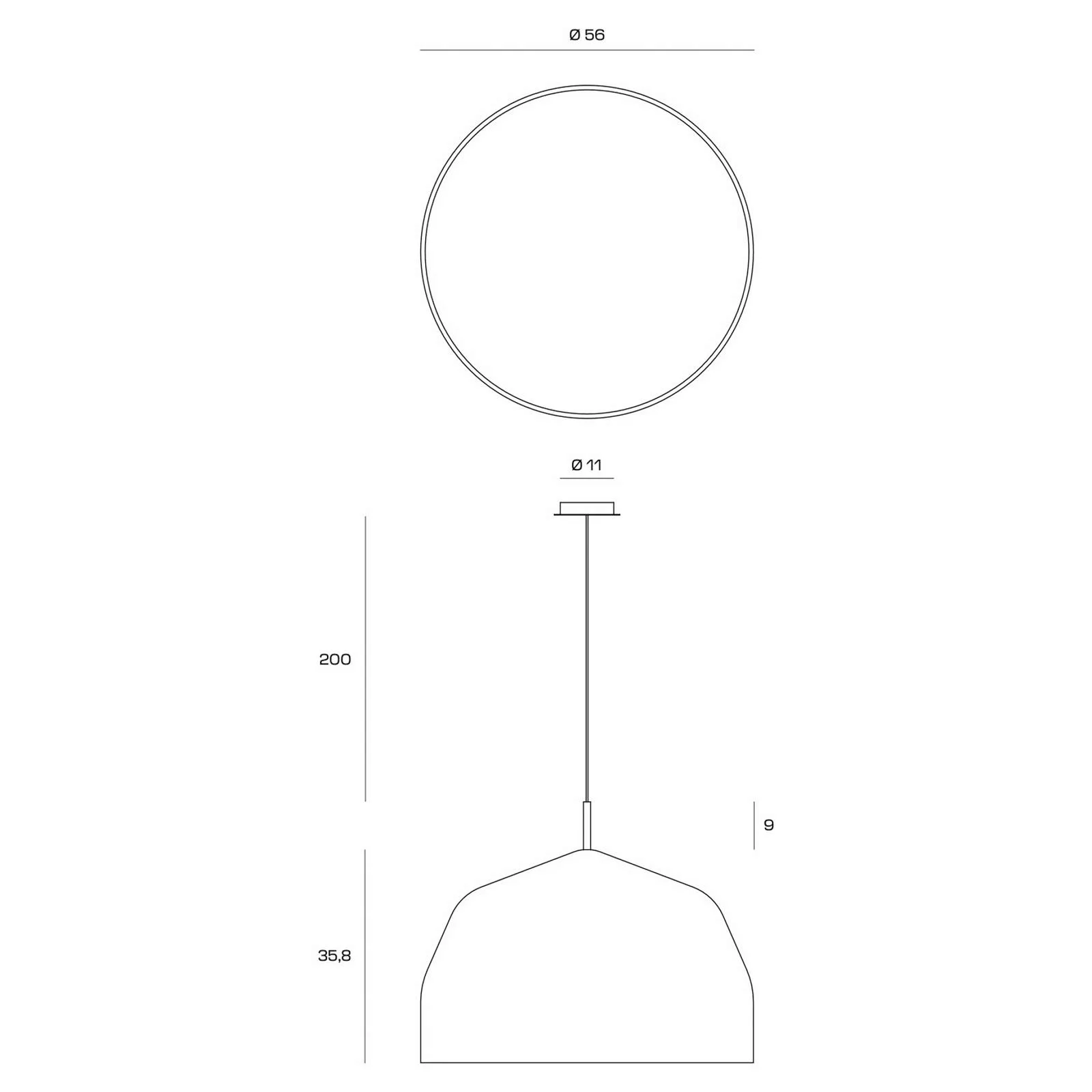 Hängeleuchte Mug, cremeweiß mit Chromdetail Ø56cm günstig online kaufen