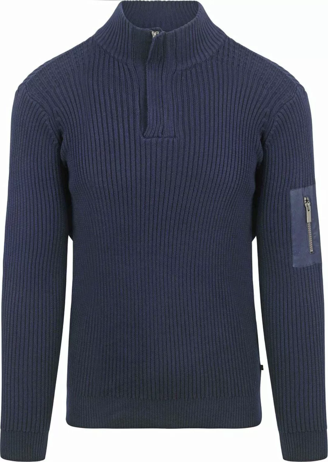 Suitable Mou Half Zip Pullover Navy - Größe L günstig online kaufen