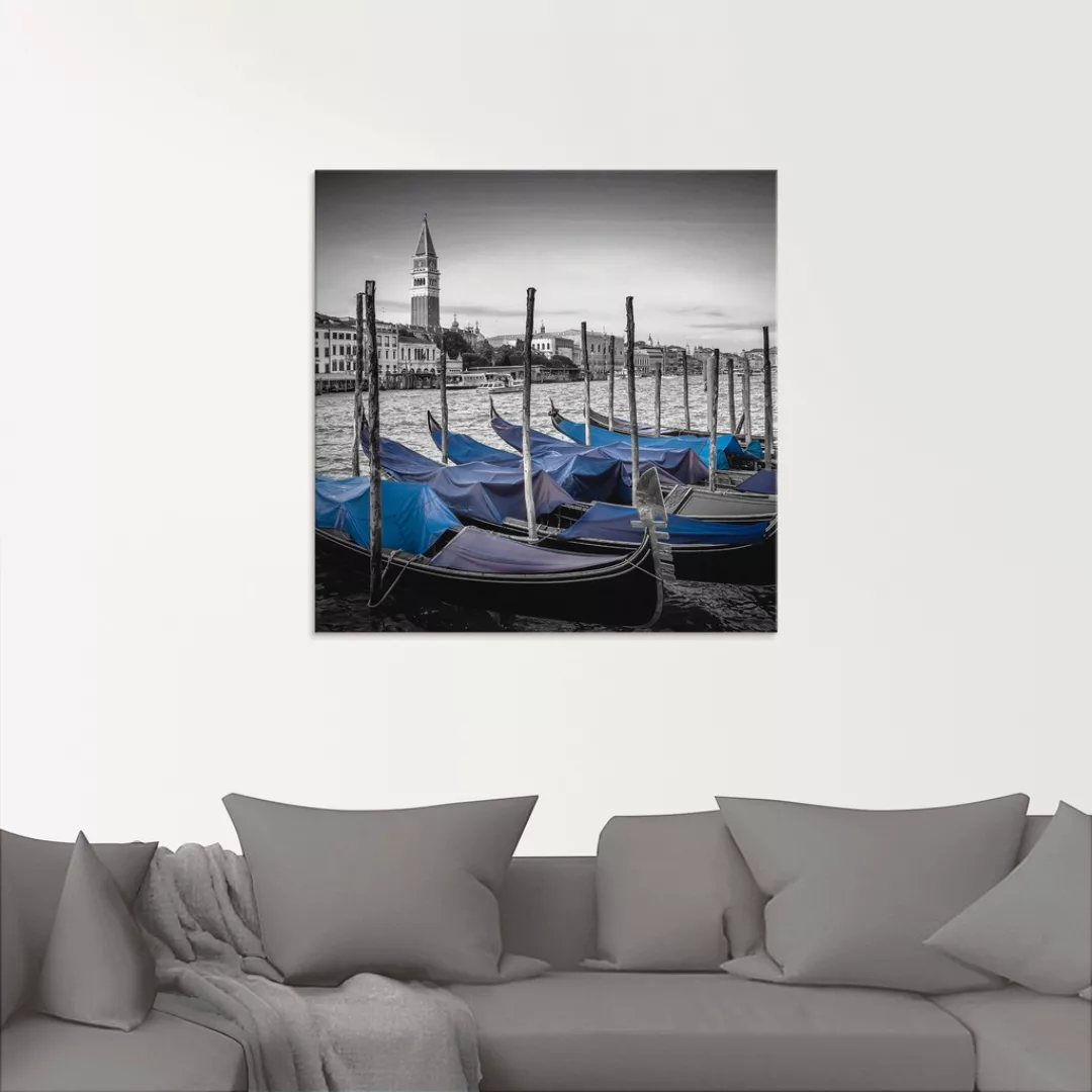 Artland Glasbild "Venedig Canal Grande & Markusturm I", Boote & Schiffe, (1 günstig online kaufen