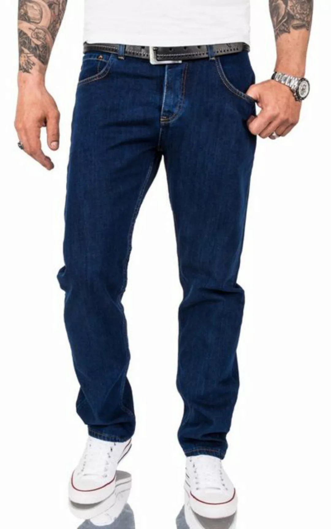 Rock Creek Straight-Jeans Herren Jeans Rinsedwashed Dunkelblau RC-3100 günstig online kaufen