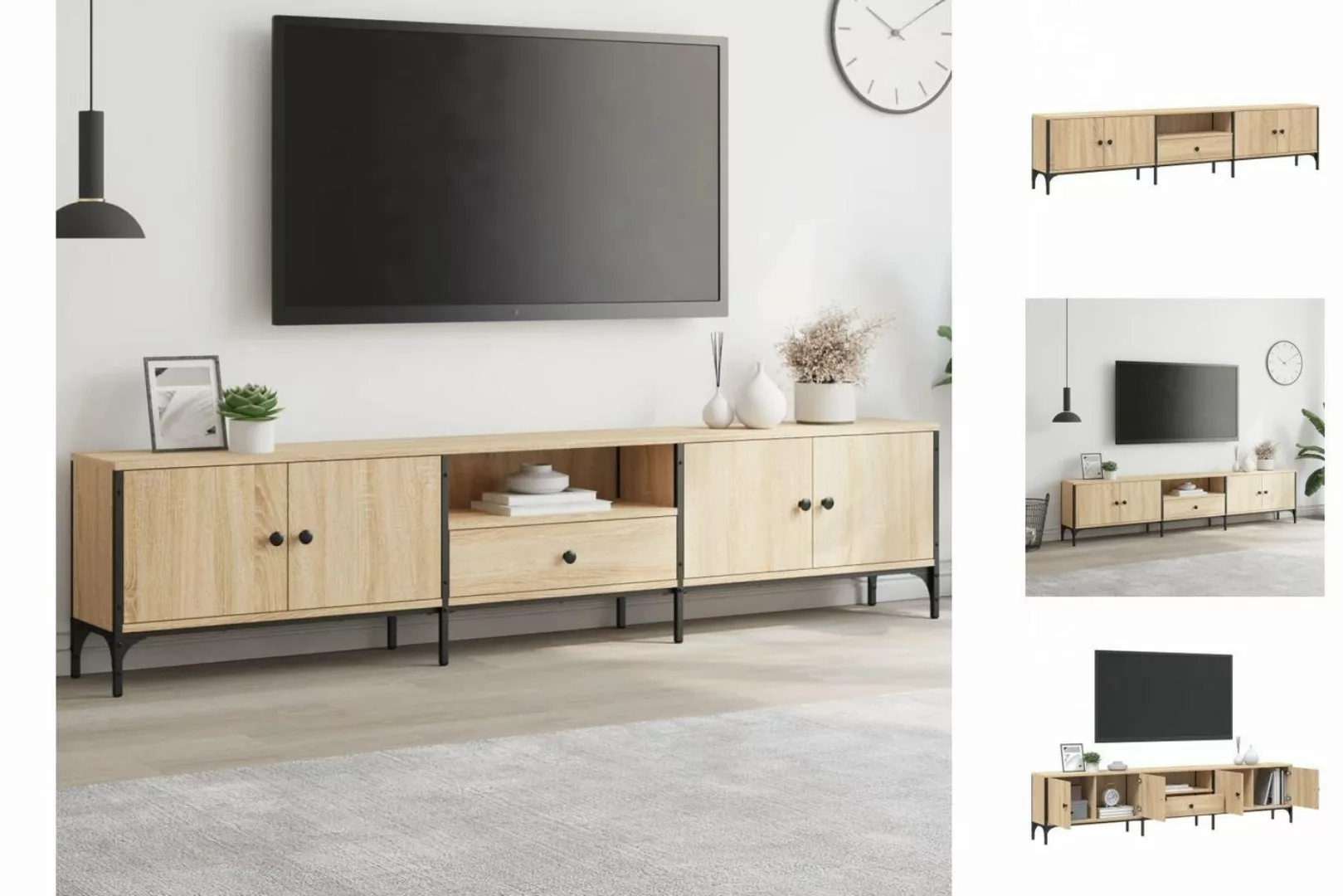 vidaXL TV-Schrank TV-Schrank mit Schublade Sonoma-Eiche 200x25x44cm Spanpla günstig online kaufen