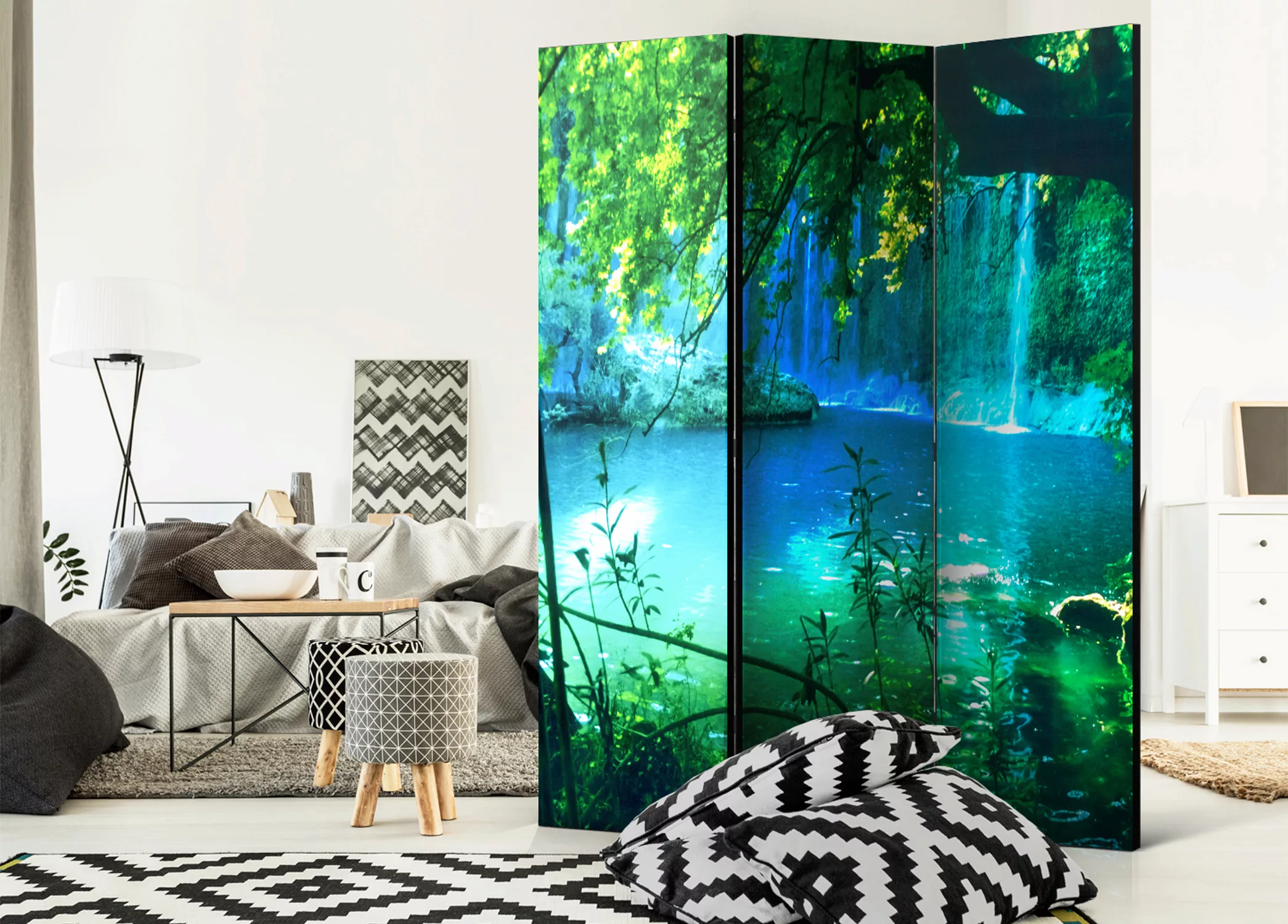 3-teiliges Paravent - Kursunlu Waterfalls [room Dividers] günstig online kaufen