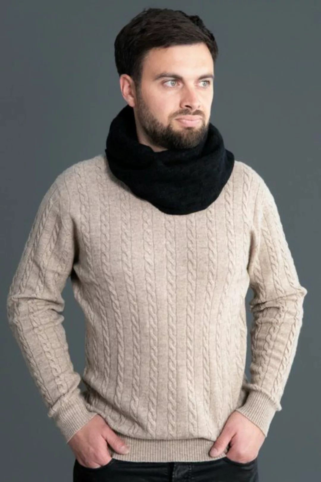 Ariun Kaschmirpullover Kaschmirpullover mit zeitlosem Zopfmuster günstig online kaufen