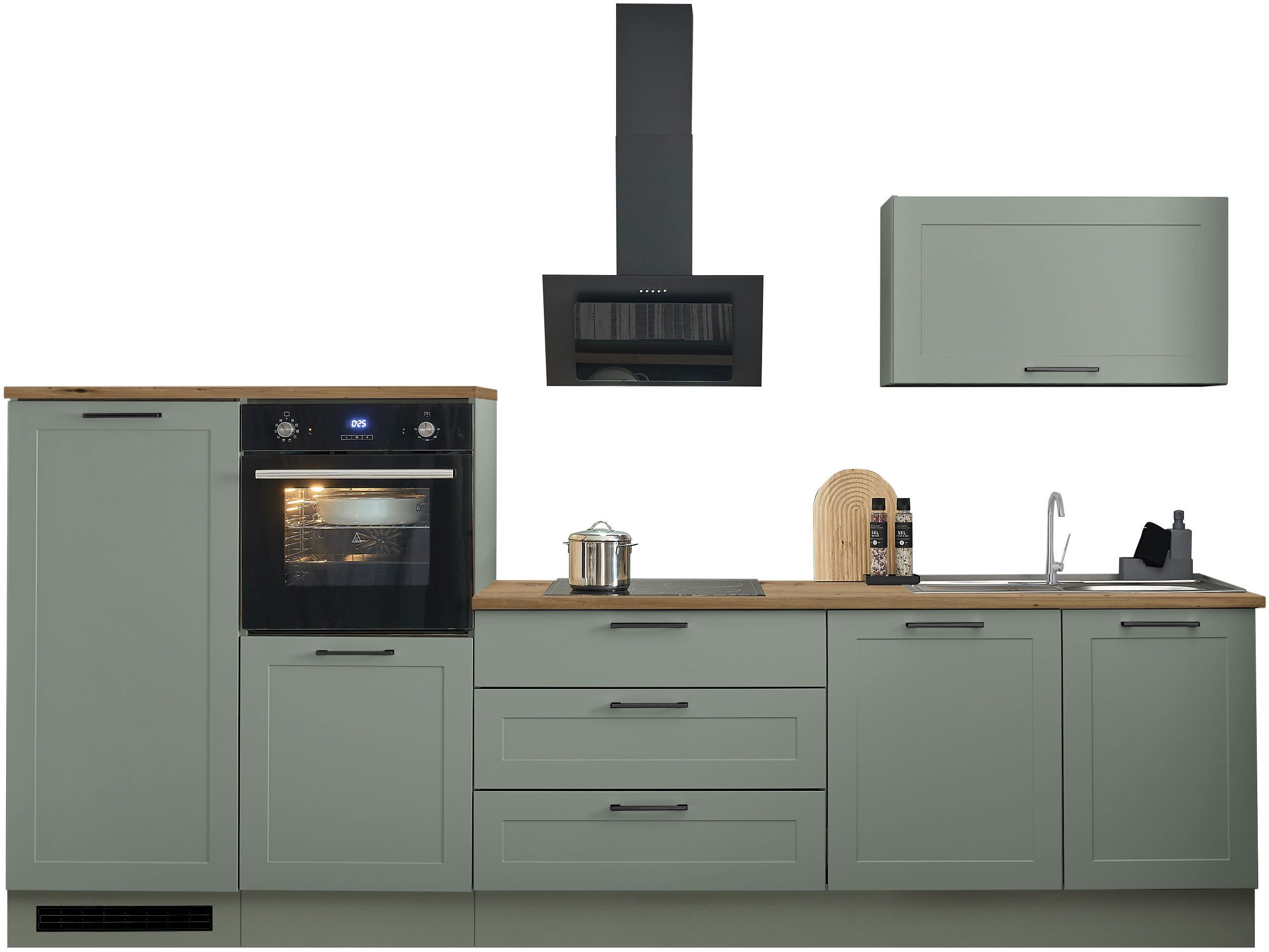 BASIC by Balculina Küchenzeile "Marsi", Breite 320 cm, höhenverstellbare Fü günstig online kaufen