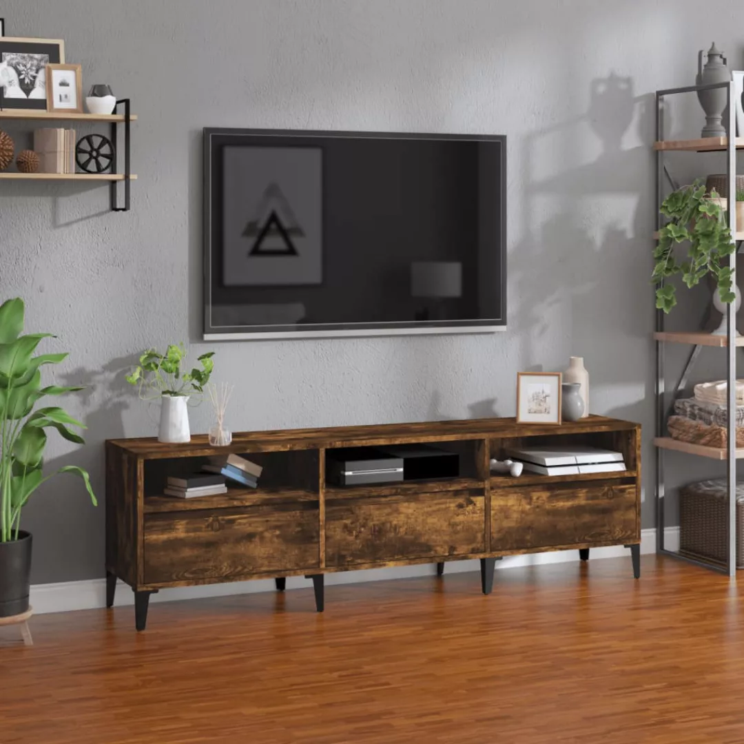 Vidaxl Tv-schrank Räuchereiche 150x30x44,5 Cm Holzwerkstoff günstig online kaufen