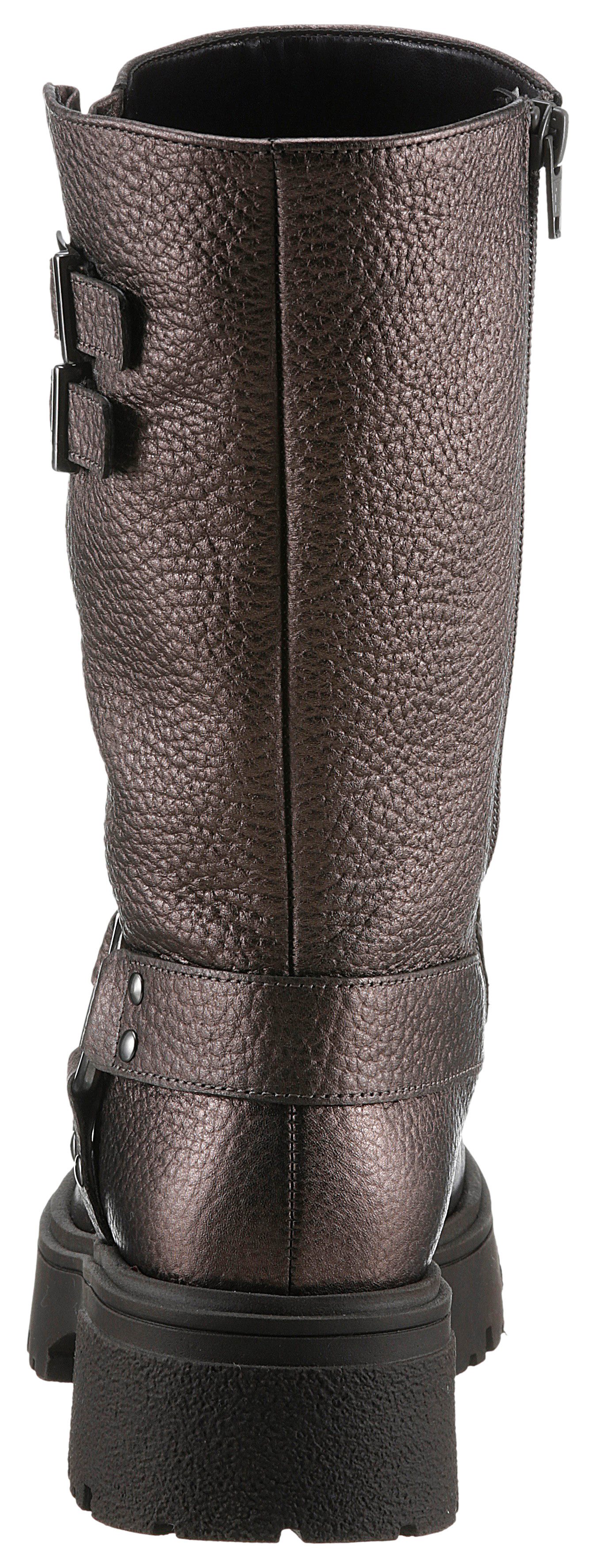 Gabor Bikerboots, Blockabsatz, Plateau, Stiefelette, Kurzstiefel günstig online kaufen