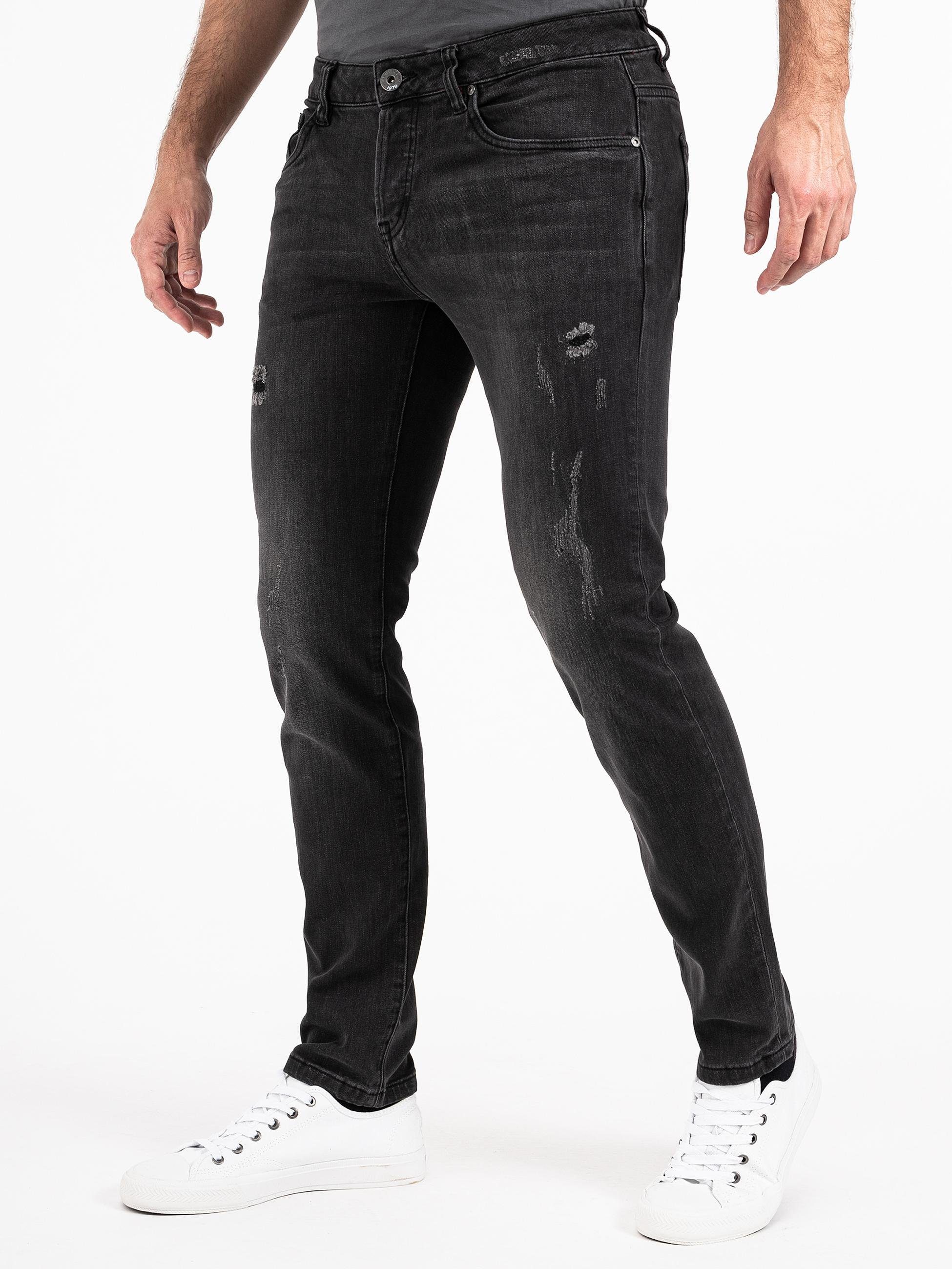 PEAK TIME Slim-fit-Jeans "München", Herren Jeans mit Stretch-Bund und Destr günstig online kaufen