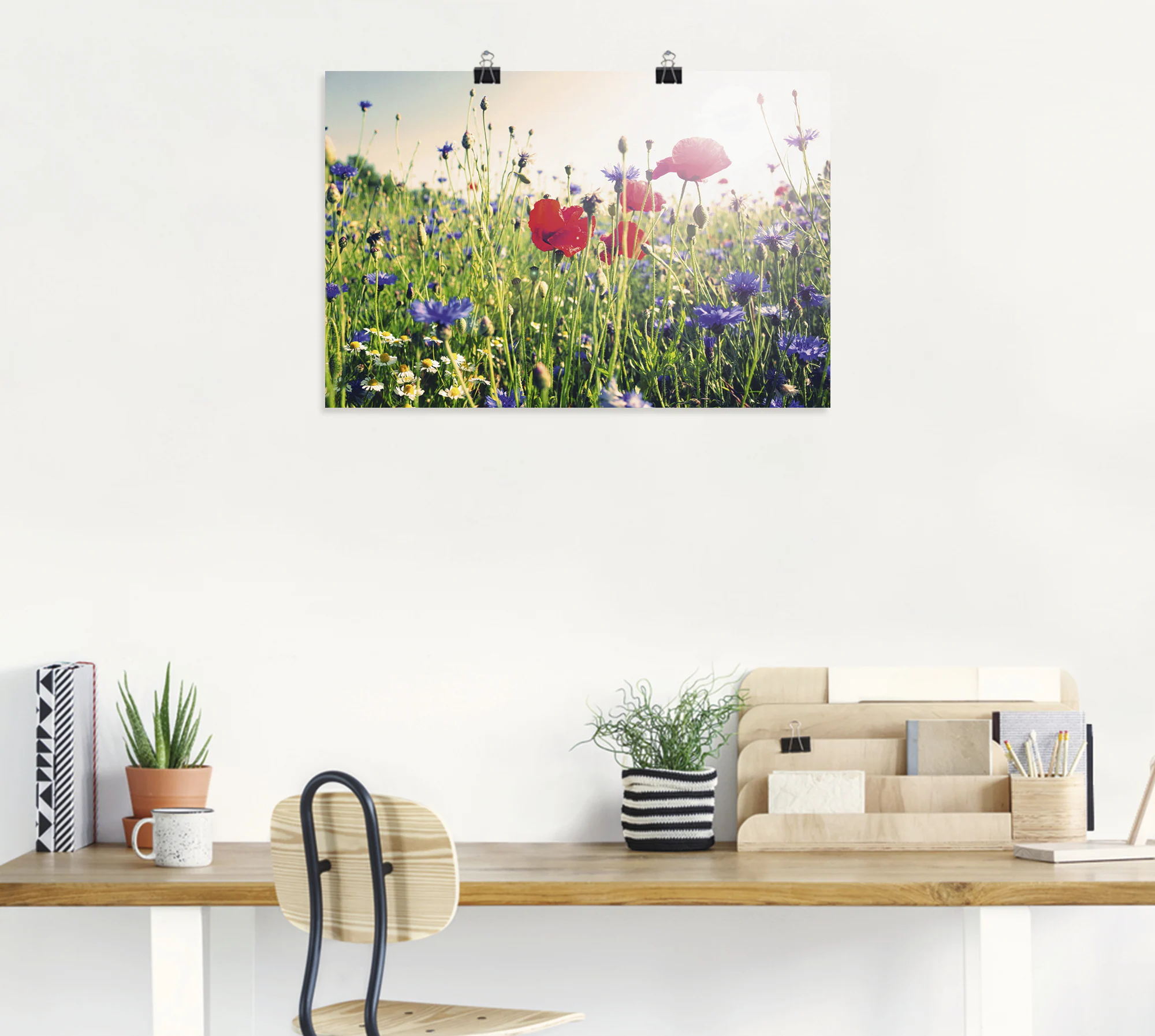 Artland Wandbild "Mohnblume im Feld", Blumen, (1 St.), als Leinwandbild, Po günstig online kaufen