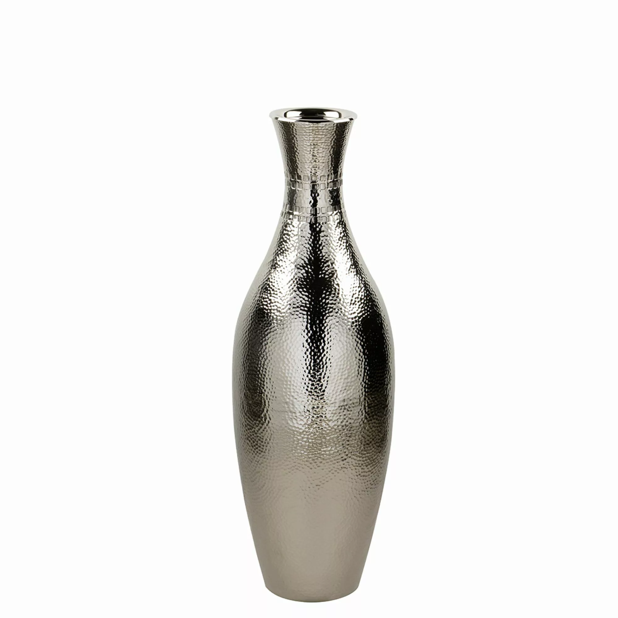 Carus Bodenleuchter/Vase gehämmerte Oberfläche 88 cm ohne Glasaufsatz günstig online kaufen