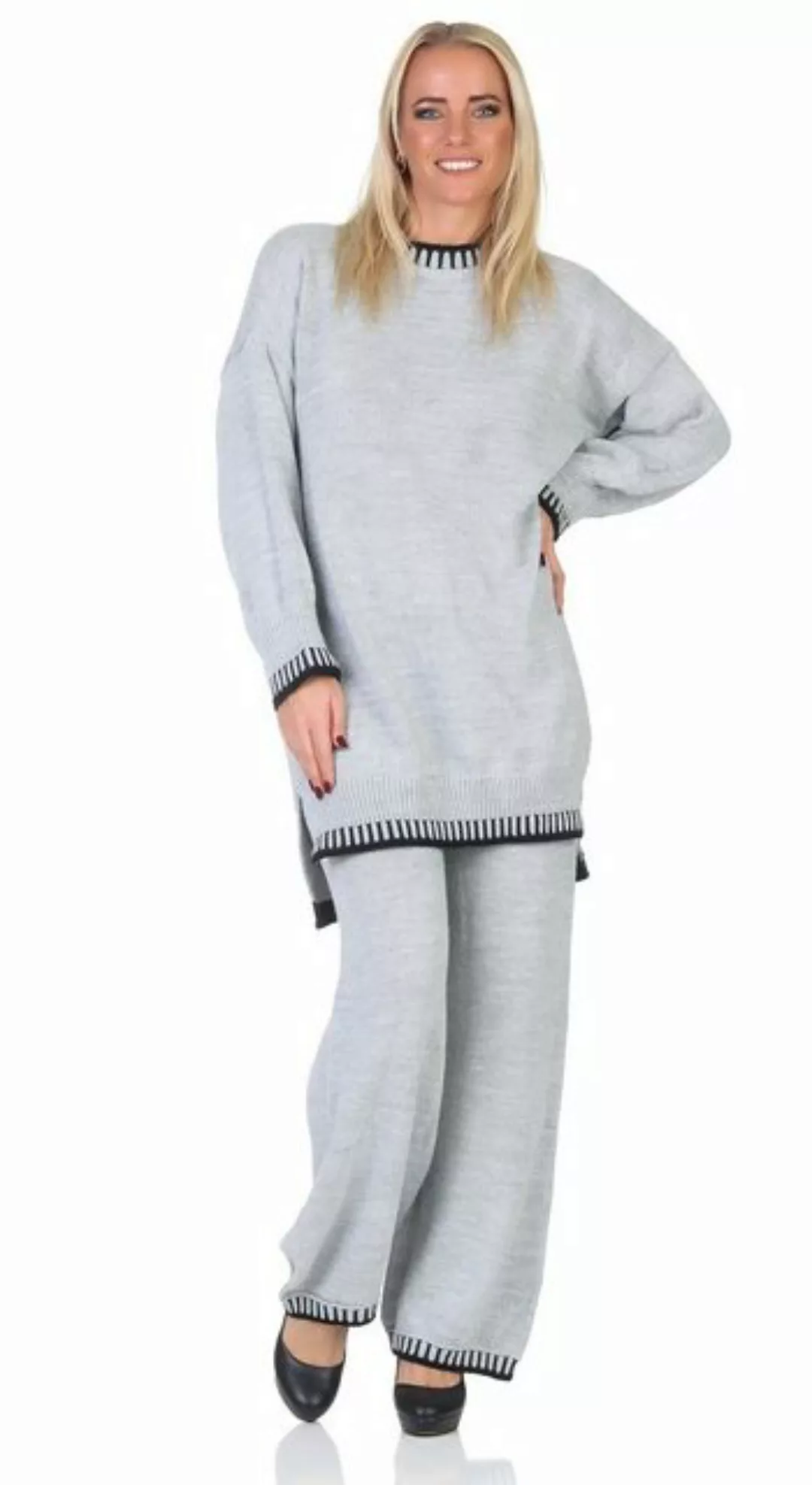 Mississhop Strickhose Strickanzug Strickset 2-teilig Hose Pullover M.382 (2 günstig online kaufen