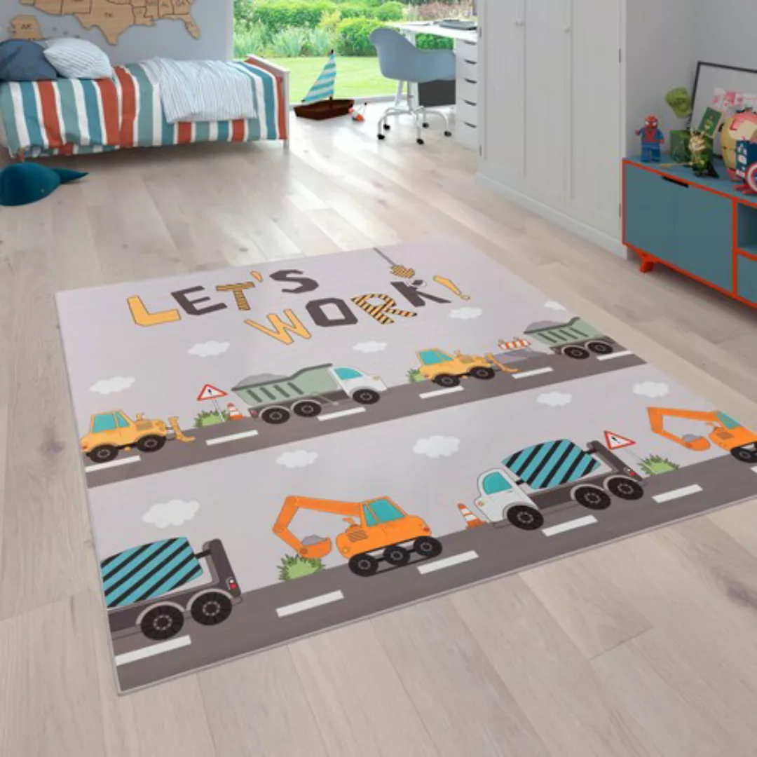 Paco Home Kinderteppich »Bino 578«, rechteckig, Spielteppich, Motiv Autos & günstig online kaufen