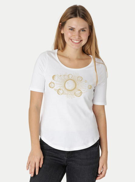 Damen Halbarm-shirt Sonnensystem günstig online kaufen
