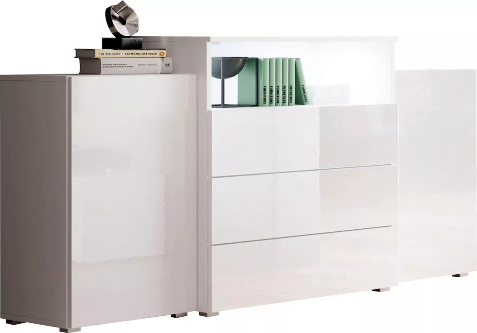 INOSIGN Sideboard "URBAN III", Moderne Kommode mit 3 Schubladen und 4 Fäche günstig online kaufen