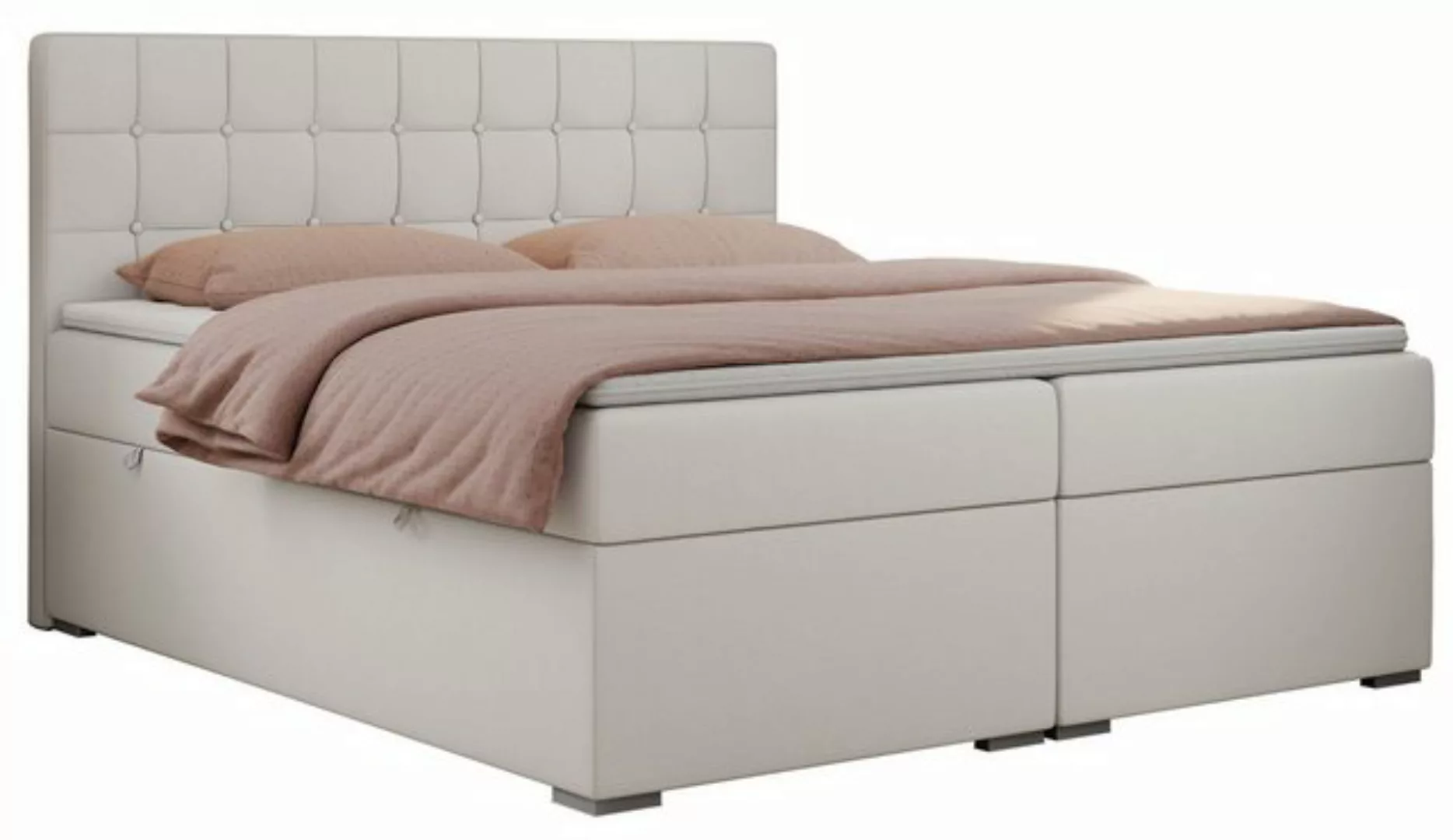 MKS MÖBEL Boxspringbett CARMEN (Set, Packung, T30-Schaum, Topper T25, Kopfs günstig online kaufen