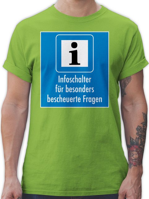 Shirtracer T-Shirt Infoschalter für besonders bescheuerte Fragen, Infoschal günstig online kaufen