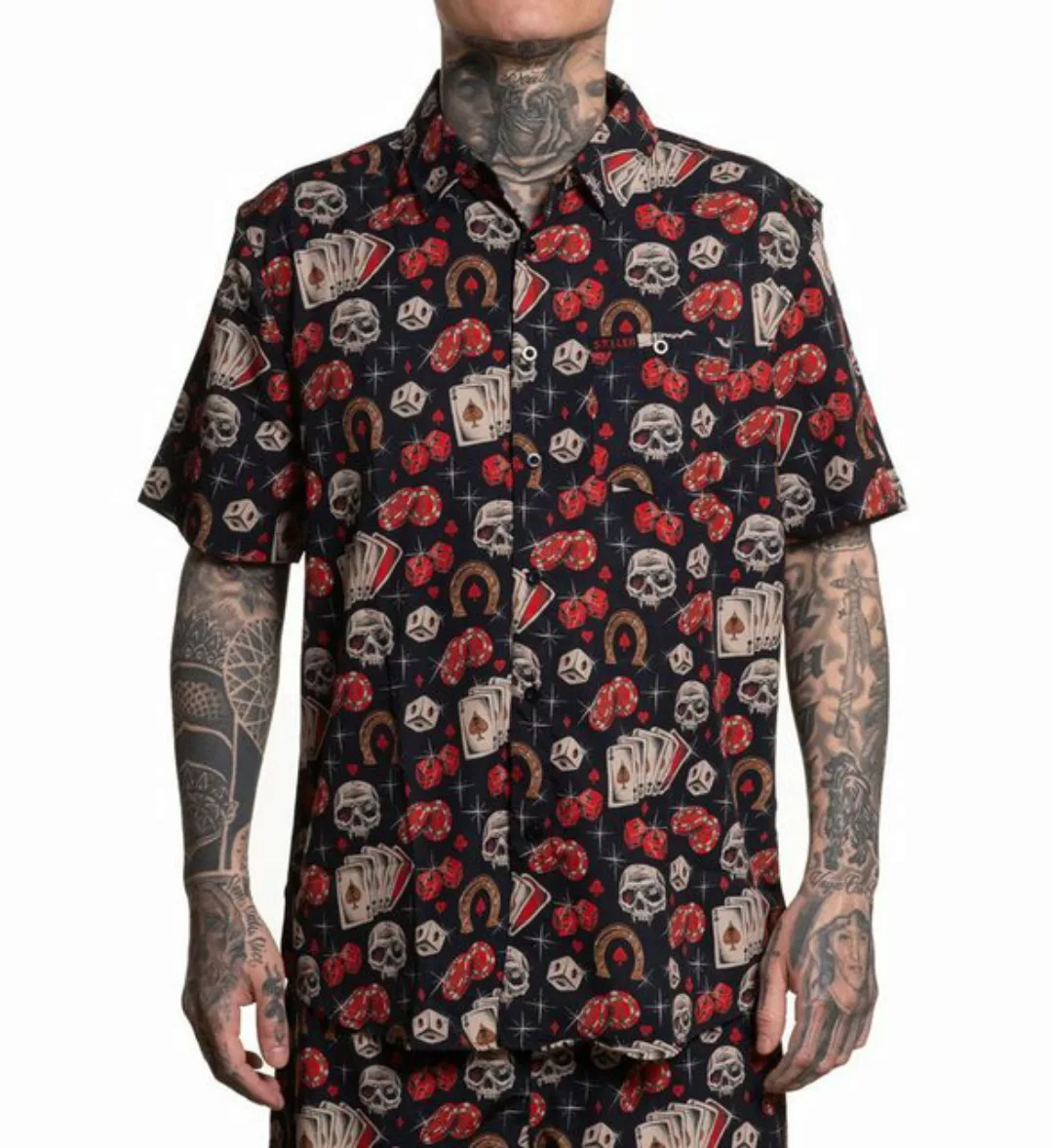 Sullen Clothing Kurzarmhemd Tough Luck Tattoo Hawaii Shirt günstig online kaufen