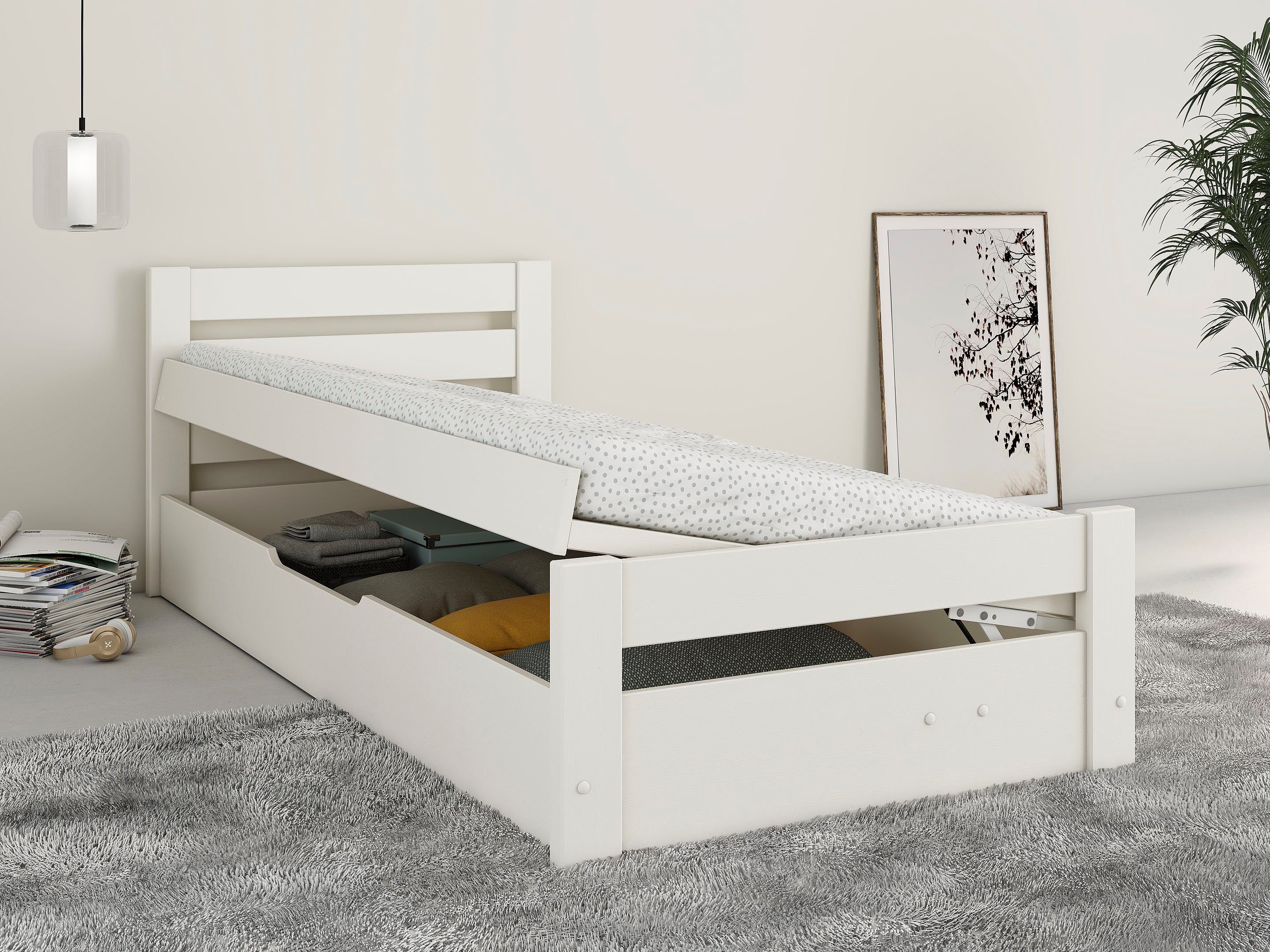 Lüttenhütt Massivholzbett ""GODJE ", TOPSELLER, zertifiziertes Massivholz ( günstig online kaufen