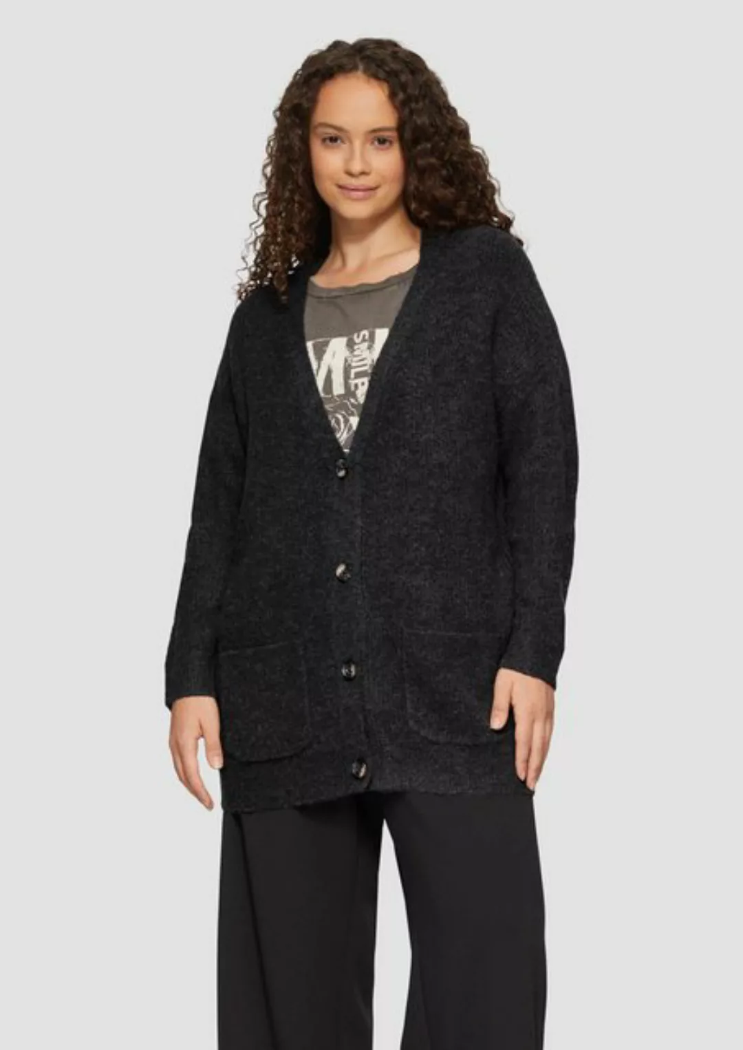 QS Strickjacke Strickjacke mit aufgesetzten Taschen günstig online kaufen