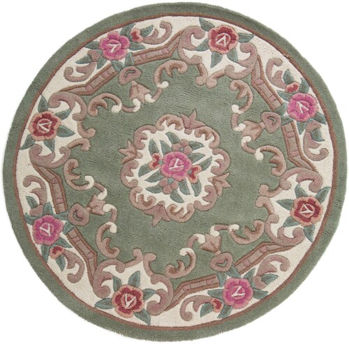 FLAIR RUGS Wollteppich »Aubusson«, rund, 10 mm Höhe günstig online kaufen