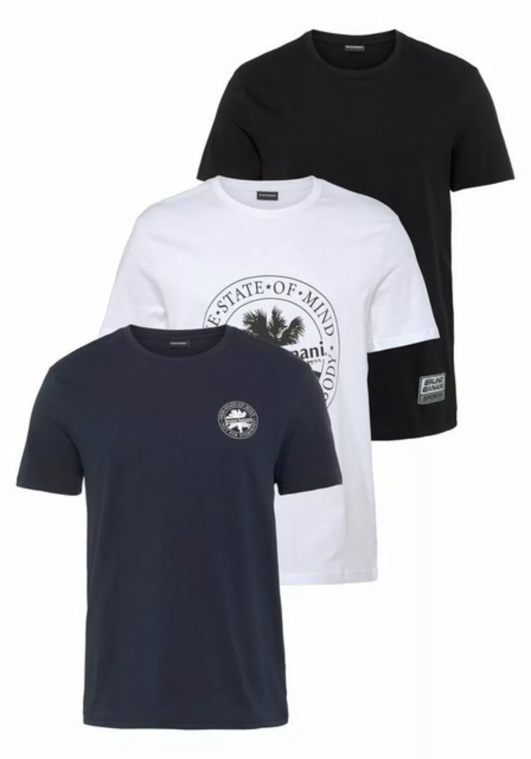 Bruno Banani T-Shirt Essentials T-Shirts (3er-Pack) günstig online kaufen