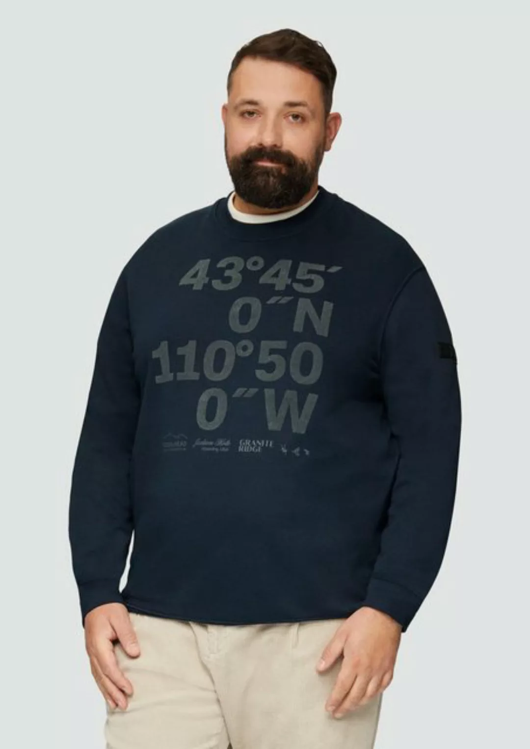 s.Oliver Sweatshirt Sweatshirt mit Flock-Print Applikation günstig online kaufen