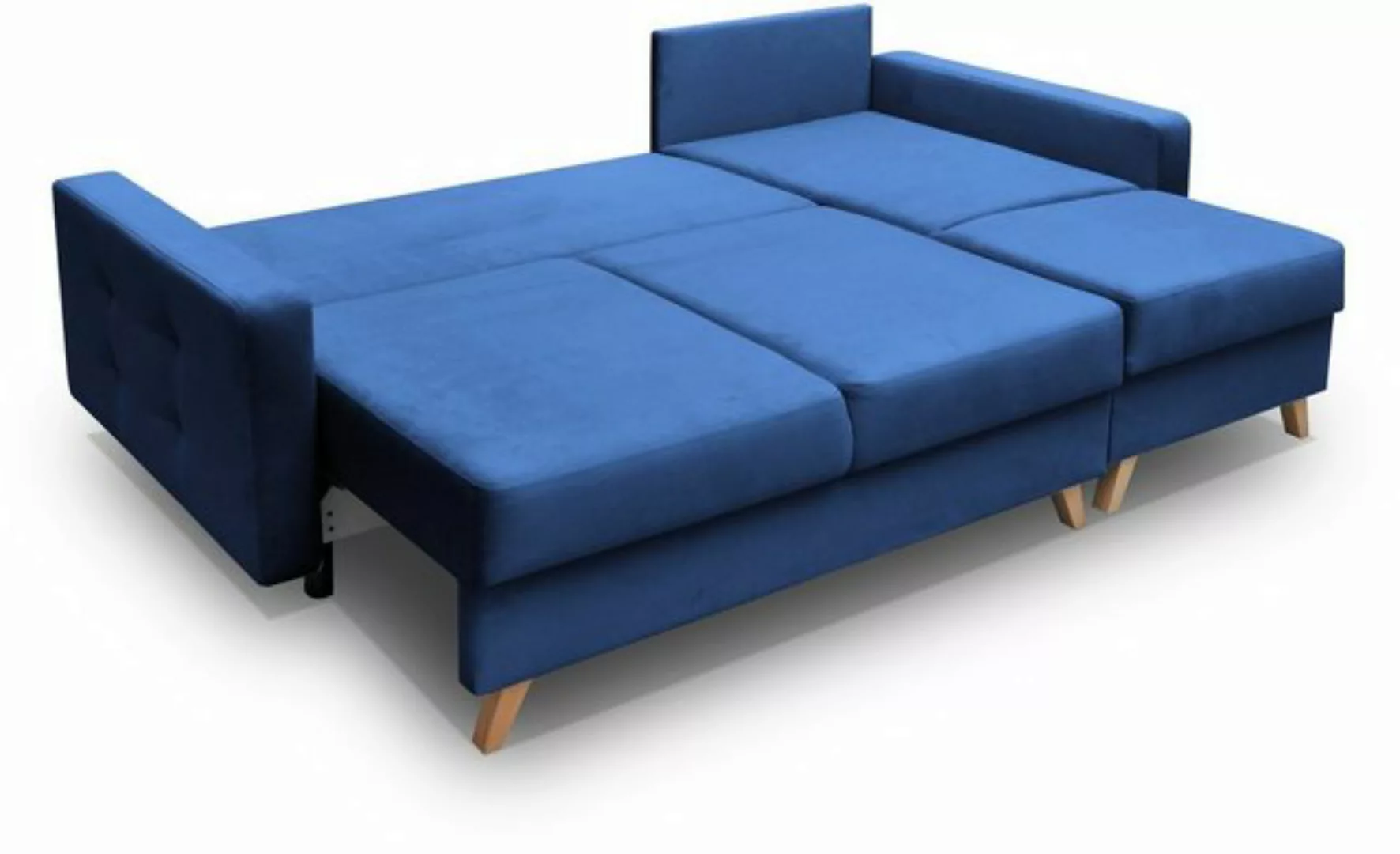 Beautysofa Polsterecke Skandinavisches Set VINCI - Ecksofa, Sessel oder Puf günstig online kaufen