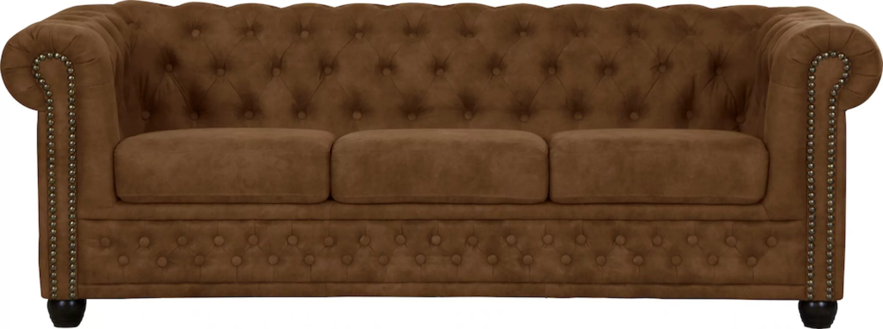 Home affaire Chesterfield-Sofa "Rysum", Chesterfield-Optik, in 2 Bezugsqual günstig online kaufen