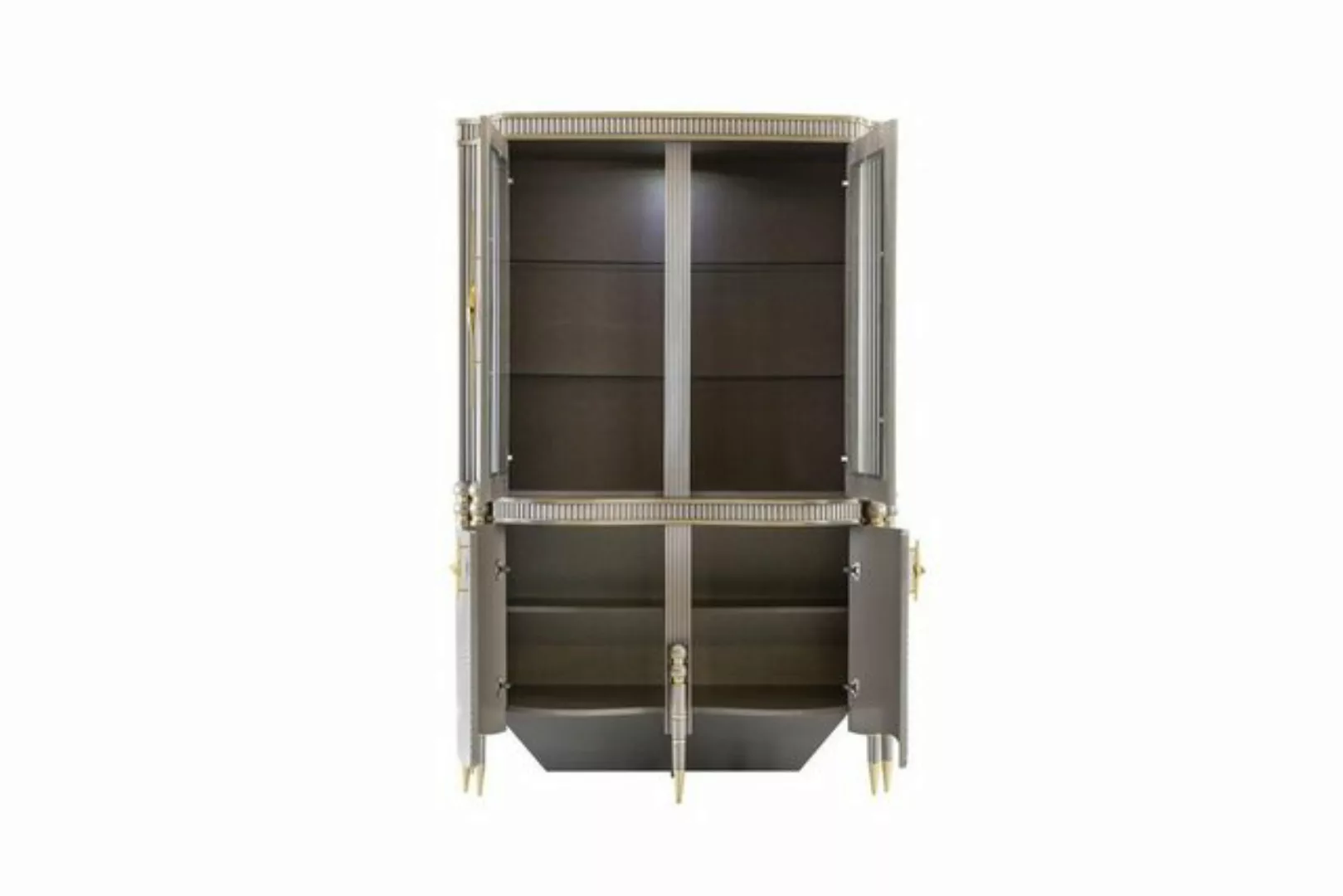 JVmoebel Vitrine Vitrine Grau Esszimmer Schrank Regal Design Elegantes Möbe günstig online kaufen