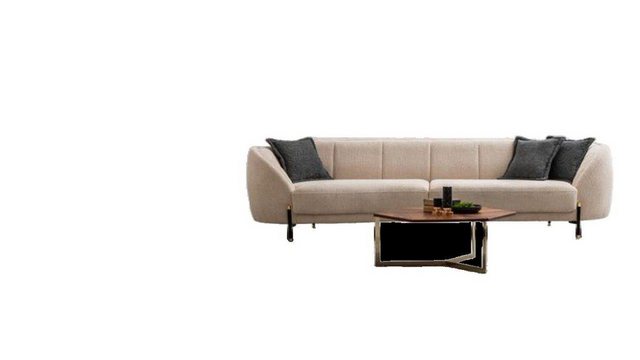 JVmoebel Sofa Modern Sofa 3 Sitzer Beige Hochwertig Polster Sofas Design Te günstig online kaufen