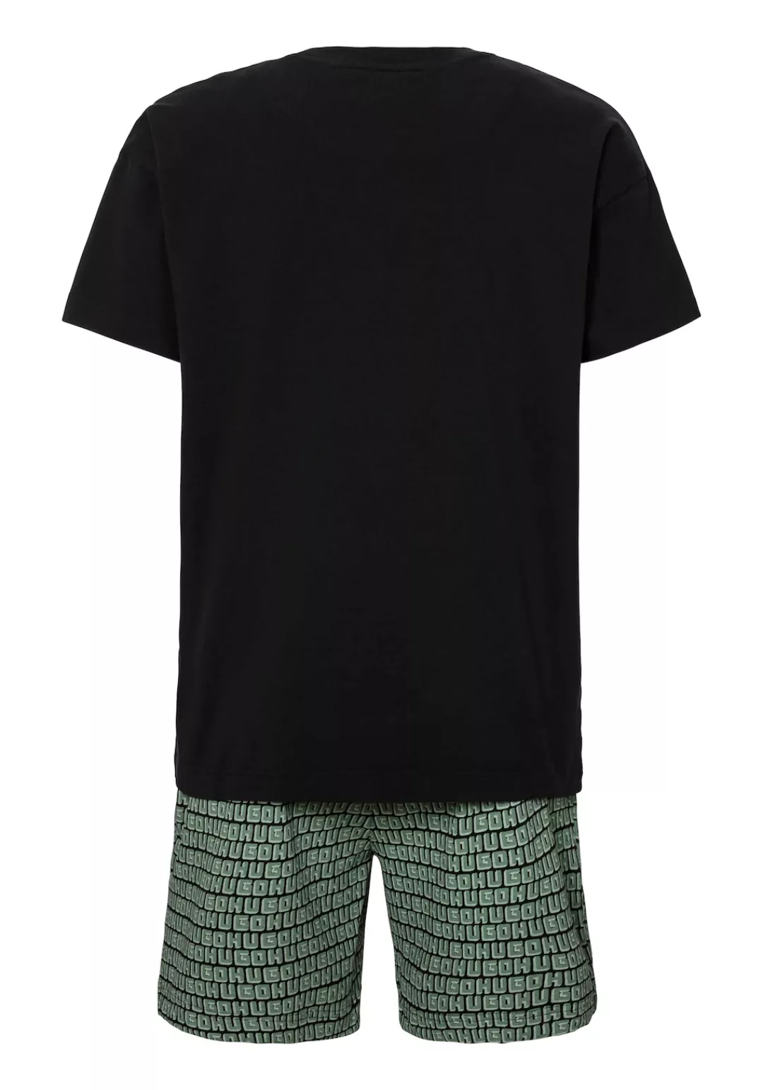 HUGO Underwear Schlafanzug "Monogram Short Set", (Set, 2er), mit Rundhals günstig online kaufen