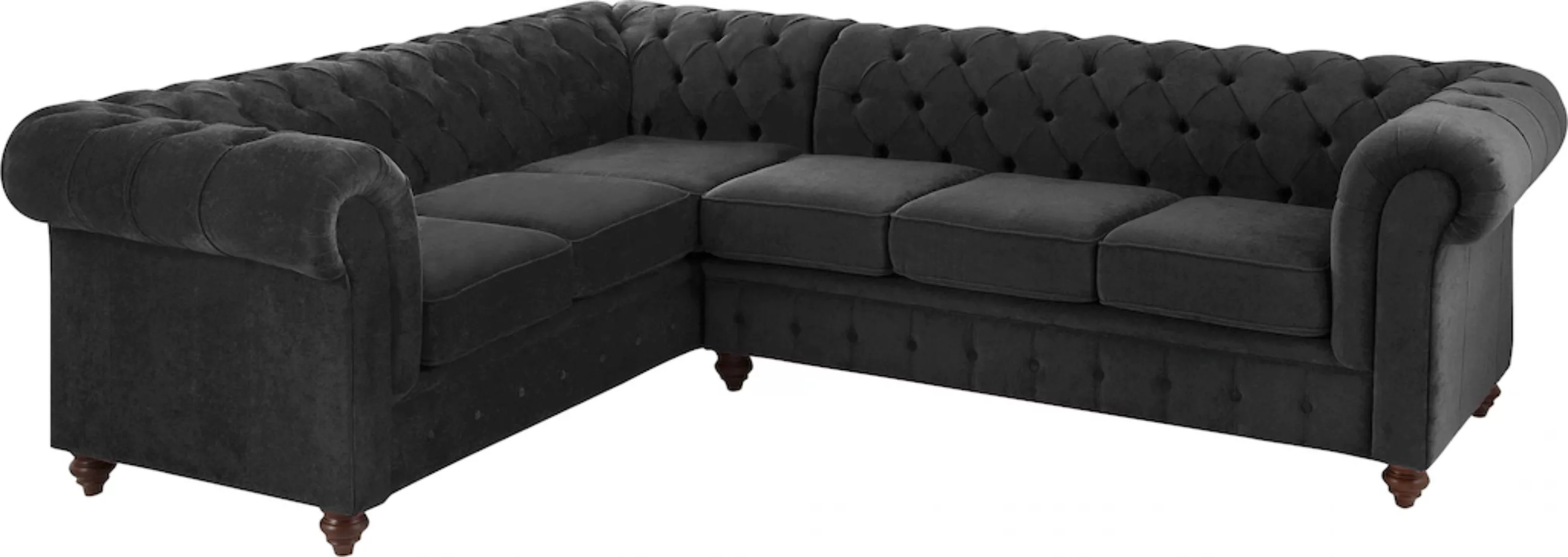 Home affaire Chesterfield-Sofa "Duc Ecksofa L-Form", hochwertige Knopfheftu günstig online kaufen