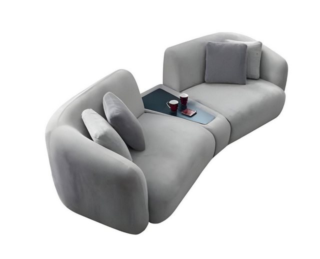 JVmoebel 3-Sitzer Grau Sofa 3 Sitzer Polstersofa Textil Sitz Design Couch S günstig online kaufen