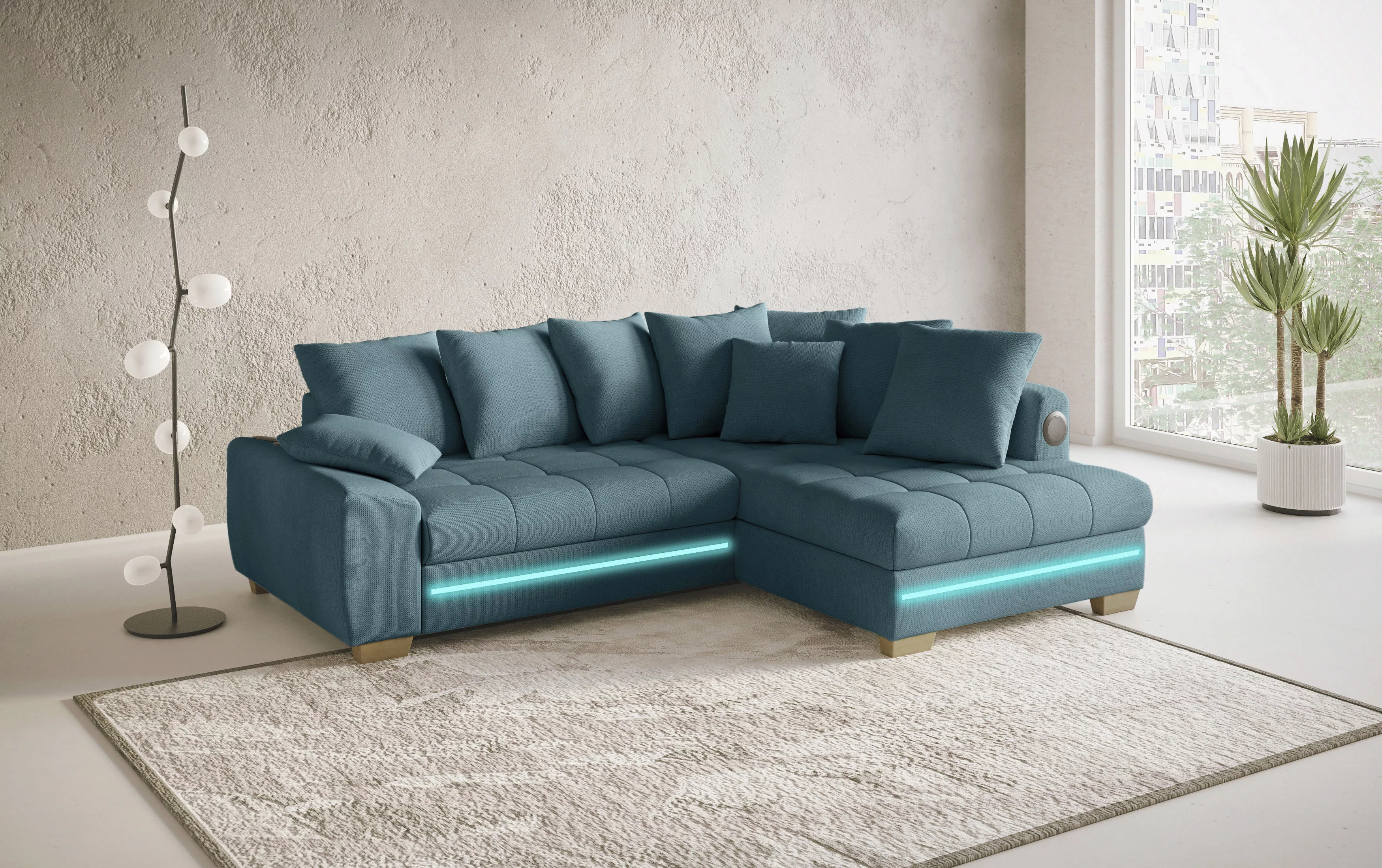 Mr. Couch Ecksofa »Nikita II, L-Form«, RGB-LED, Bluetooth-Soundsystem, wahl günstig online kaufen