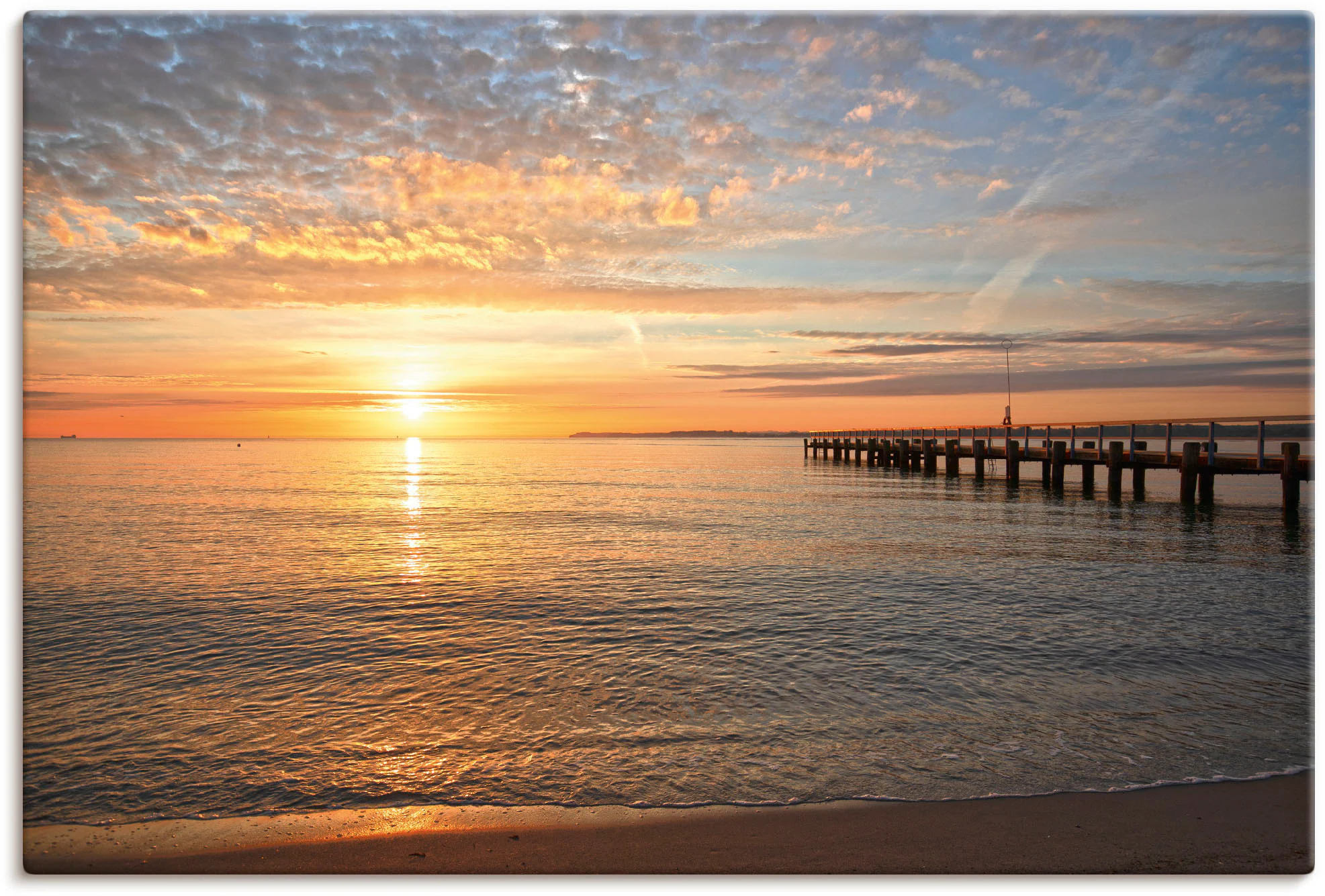 Artland Wandbild "Früh morgens an der Ostsee", Bilder vom Sonnenuntergang & günstig online kaufen