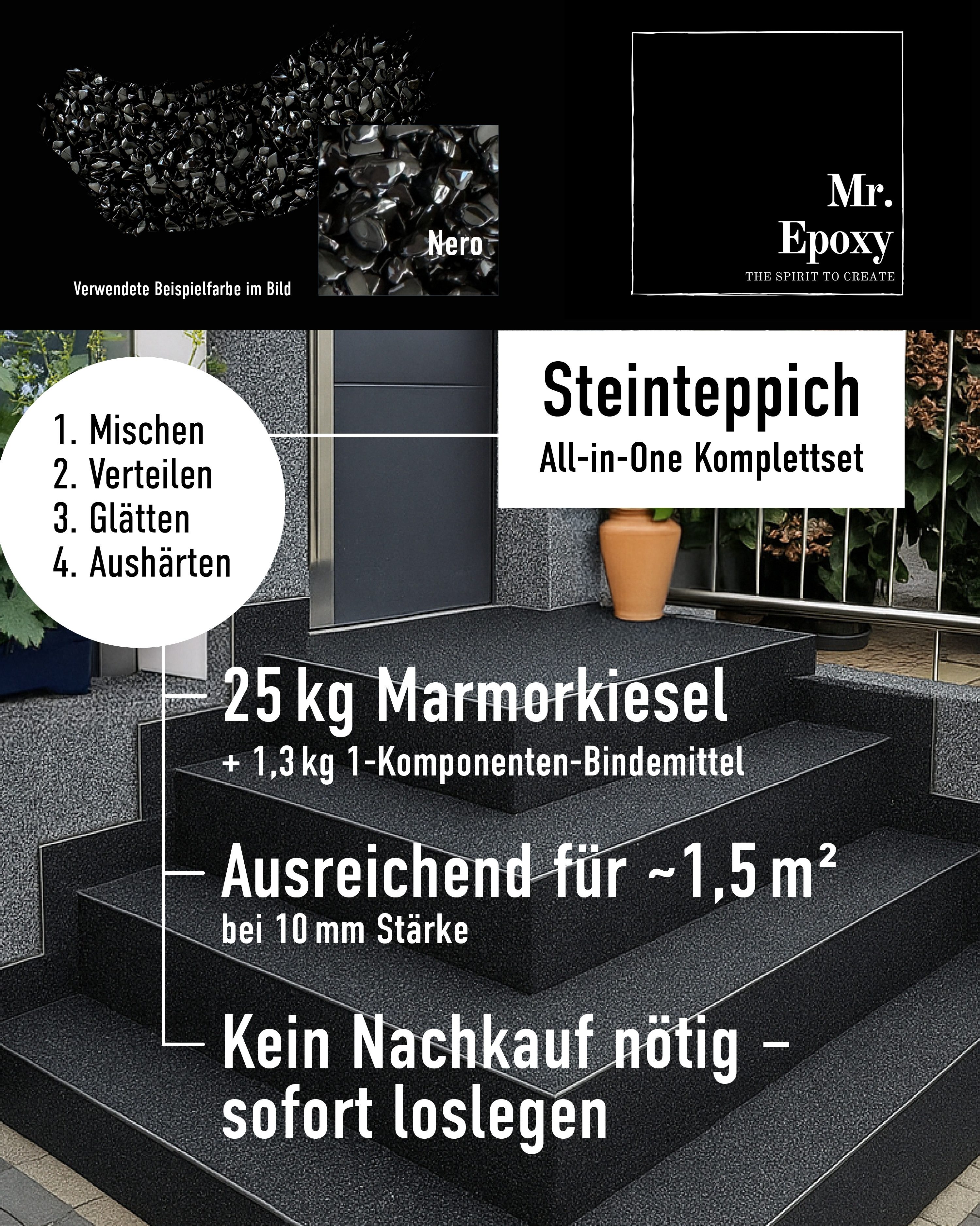Mr. Epoxy Bodenversiegelung Steinteppich Komplettset, (25 günstig online kaufen