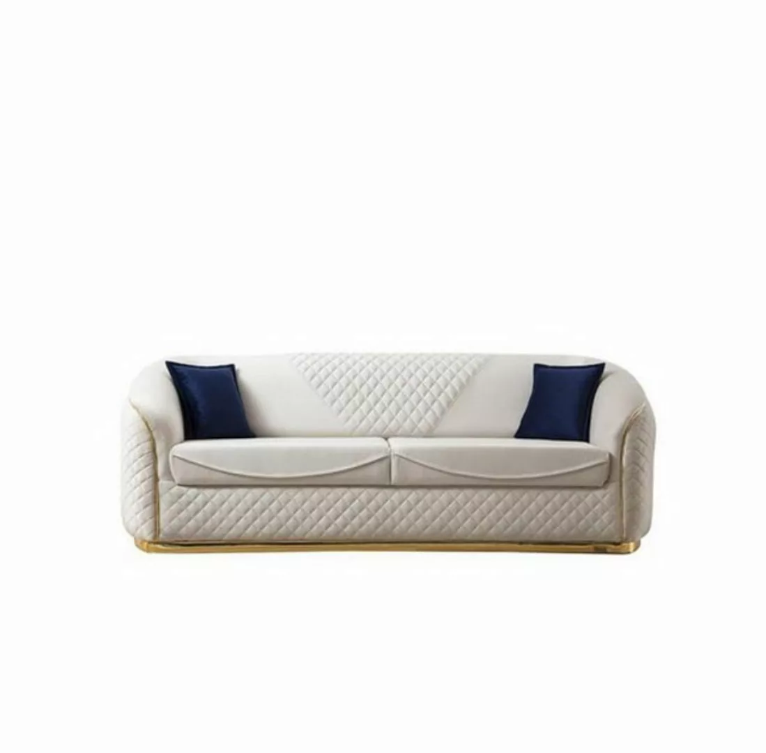 Xlmoebel Sofa Neue moderne 3-Sitzer Couch Luxus Möbel Sofas Stoff, 1 Teile, günstig online kaufen