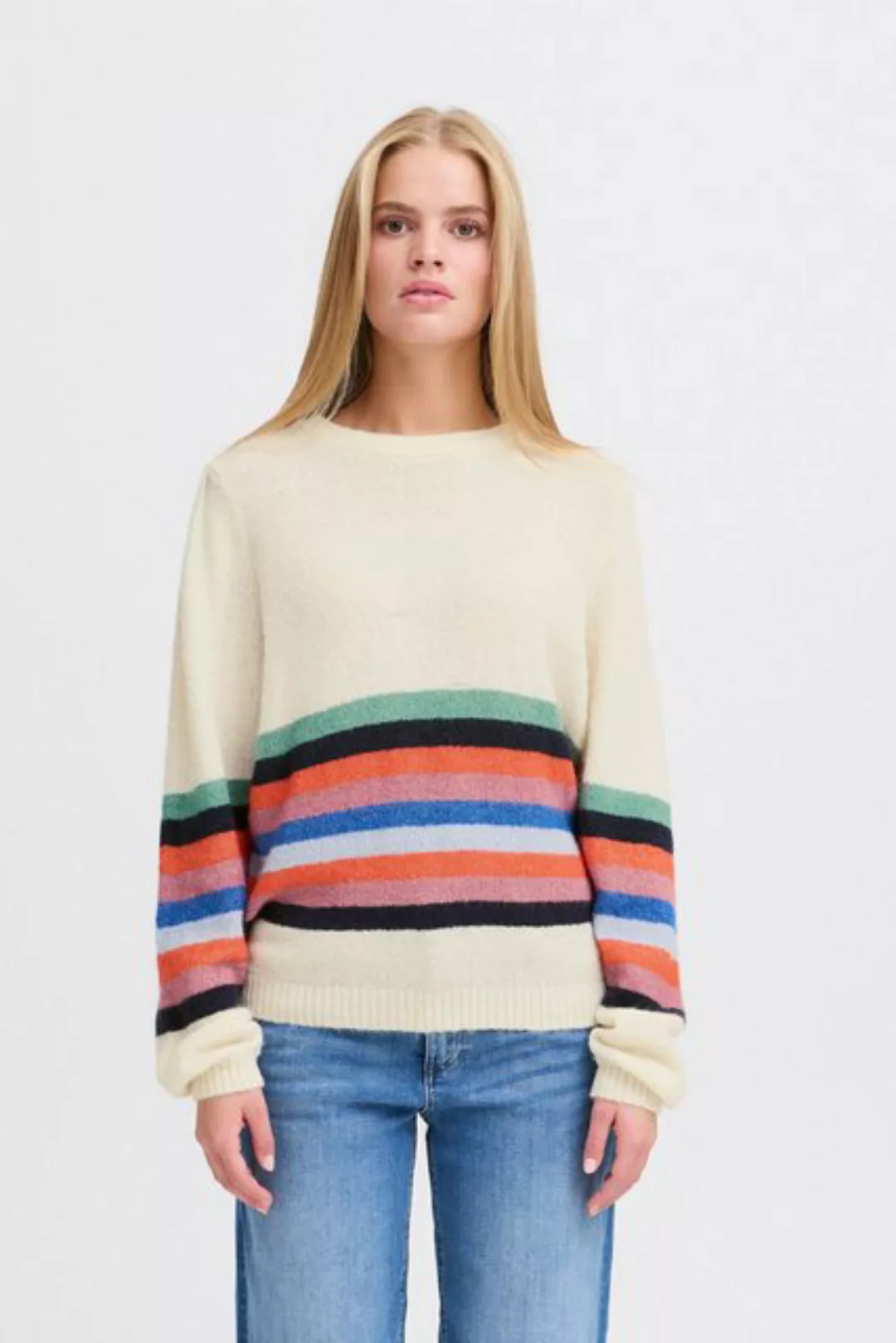 Ichi Strickpullover "Strickpullover IHDUSTY LS STRIPE" günstig online kaufen