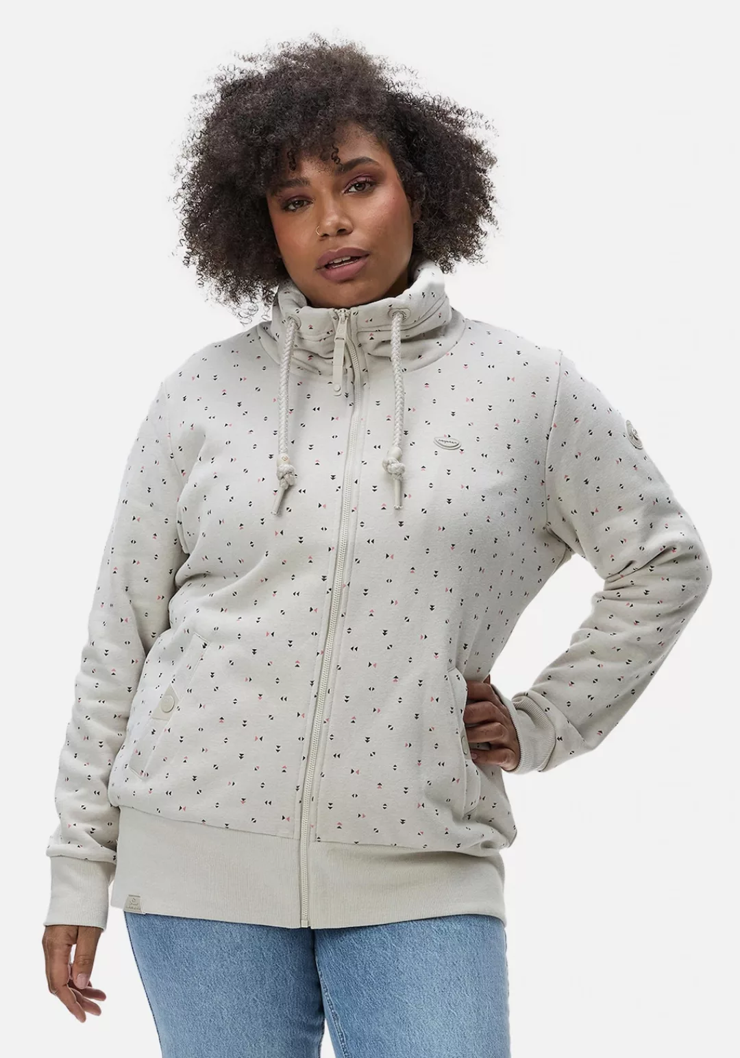Ragwear Kapuzensweatjacke "Rylie Print Zip Plus", modischer Damen Kapuzensw günstig online kaufen