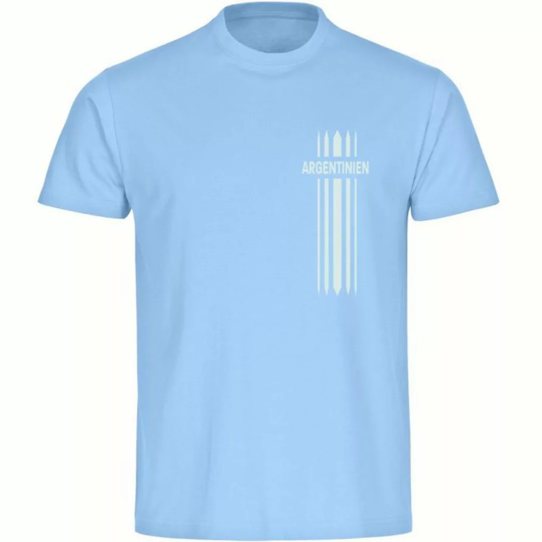 multifanshop T-Shirt Herren Argentinien - Streifen - Männer günstig online kaufen