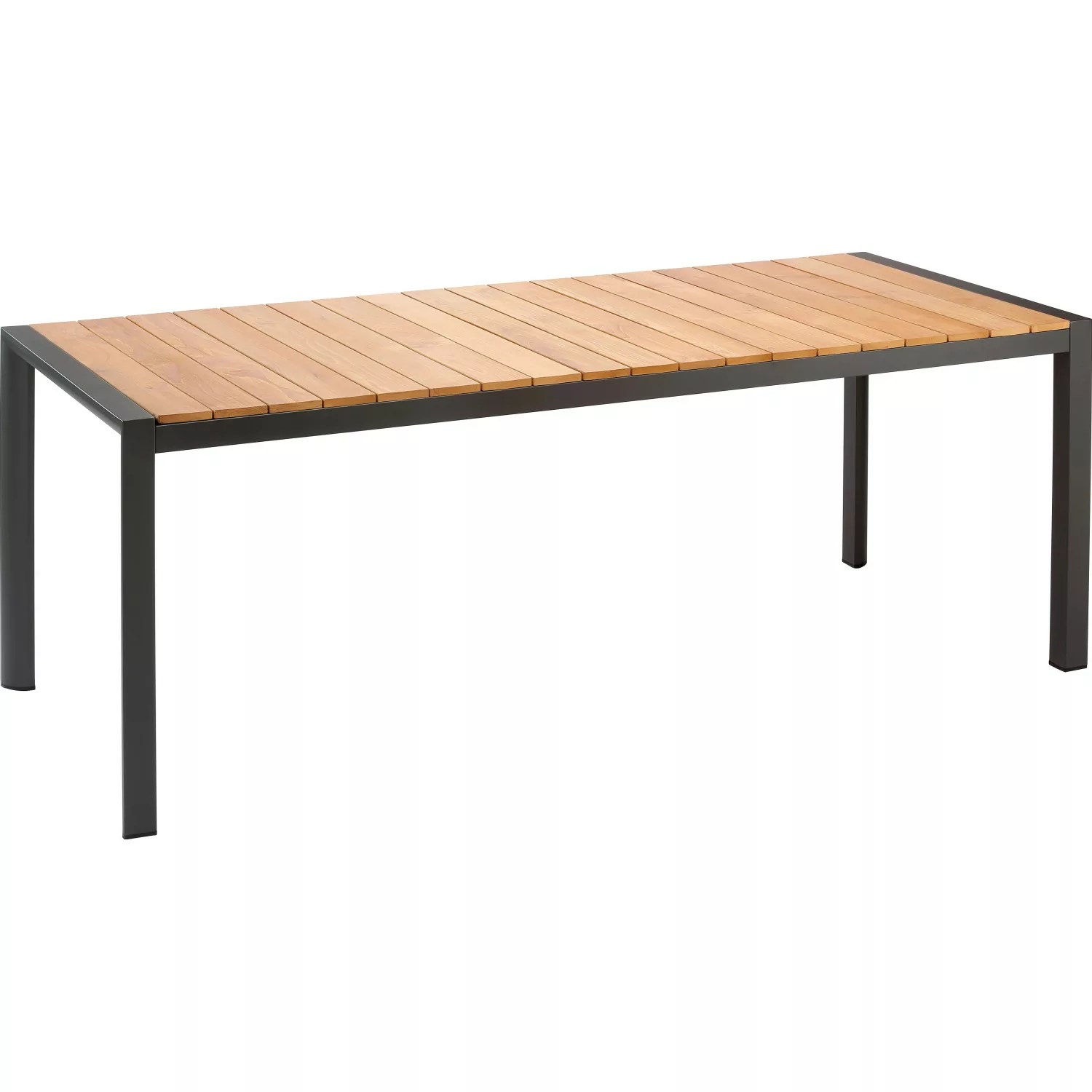 Tisch Paros 160 cm x 90 cm Anthrazit-Teakholz günstig online kaufen