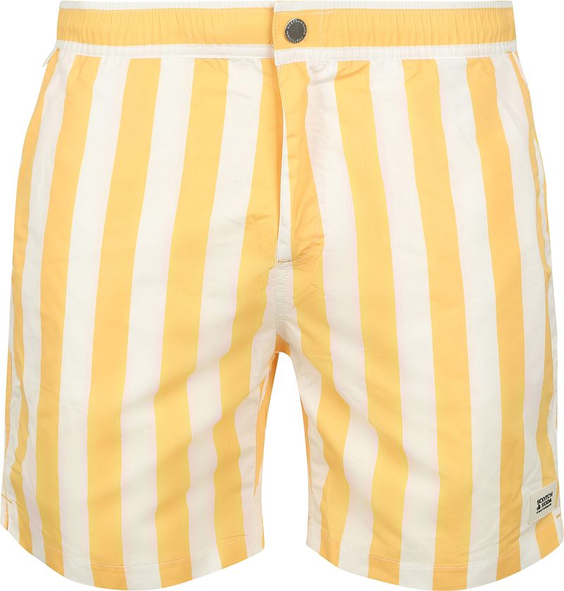 Scotch & Soda Badeshorts Streifen Gelb - Größe XL günstig online kaufen