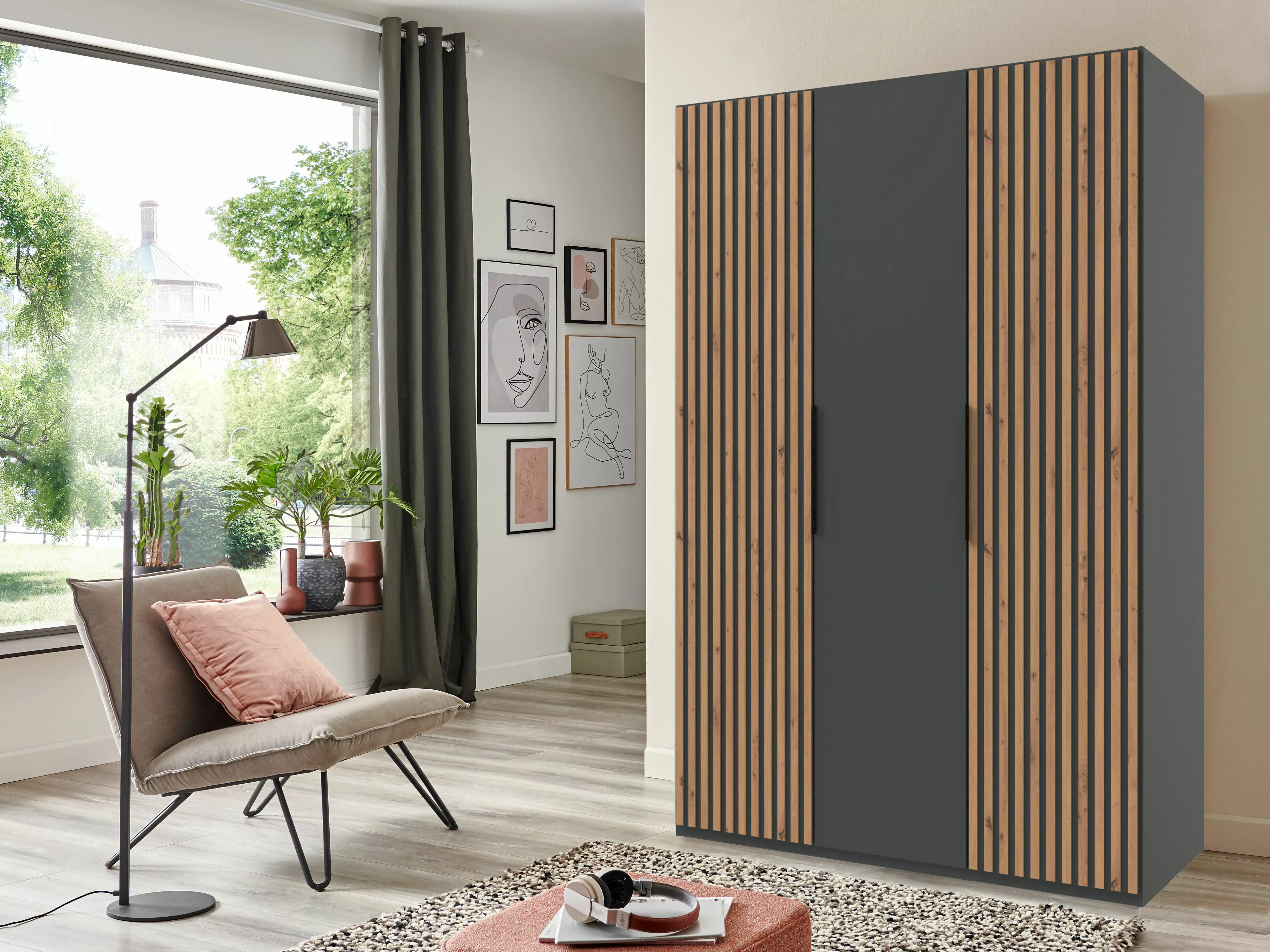 Wimex Drehtürenschrank "Andorra by fresh to go", Mit 3D-Leisten für Akustik günstig online kaufen