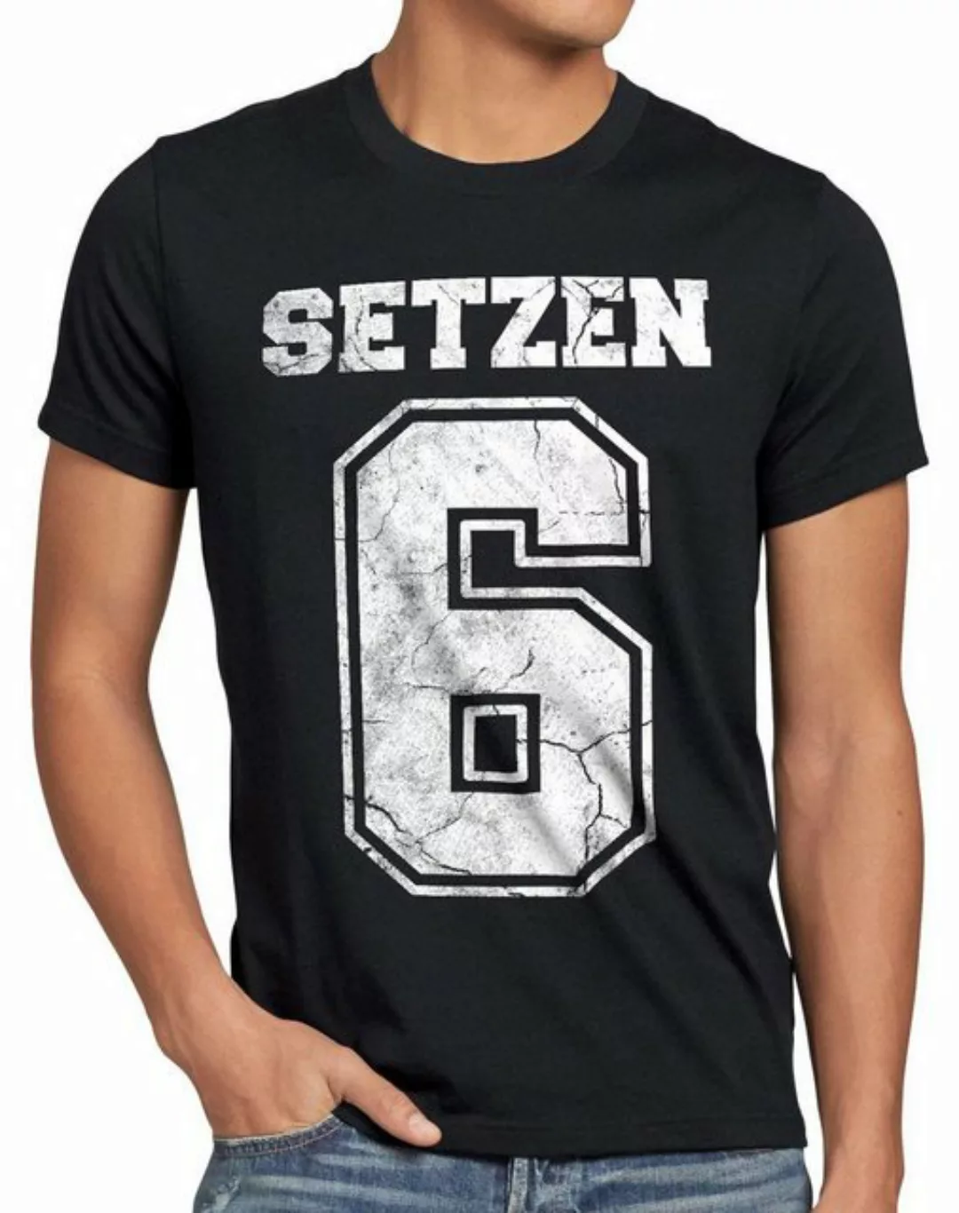 style3 Print-Shirt Herren T-Shirt Setzen Sechs schule zeugnis abschluss günstig online kaufen