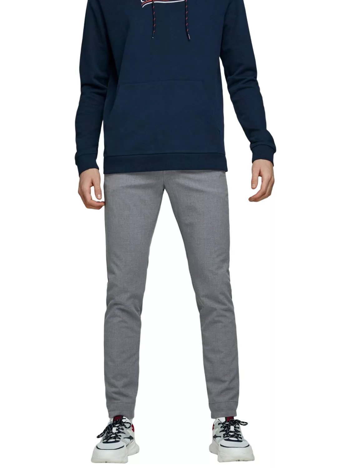 Jack & Jones Herren Chino Hose JPSTMARCO JJCONNOR AKM 909 - Slim Fit Grau günstig online kaufen