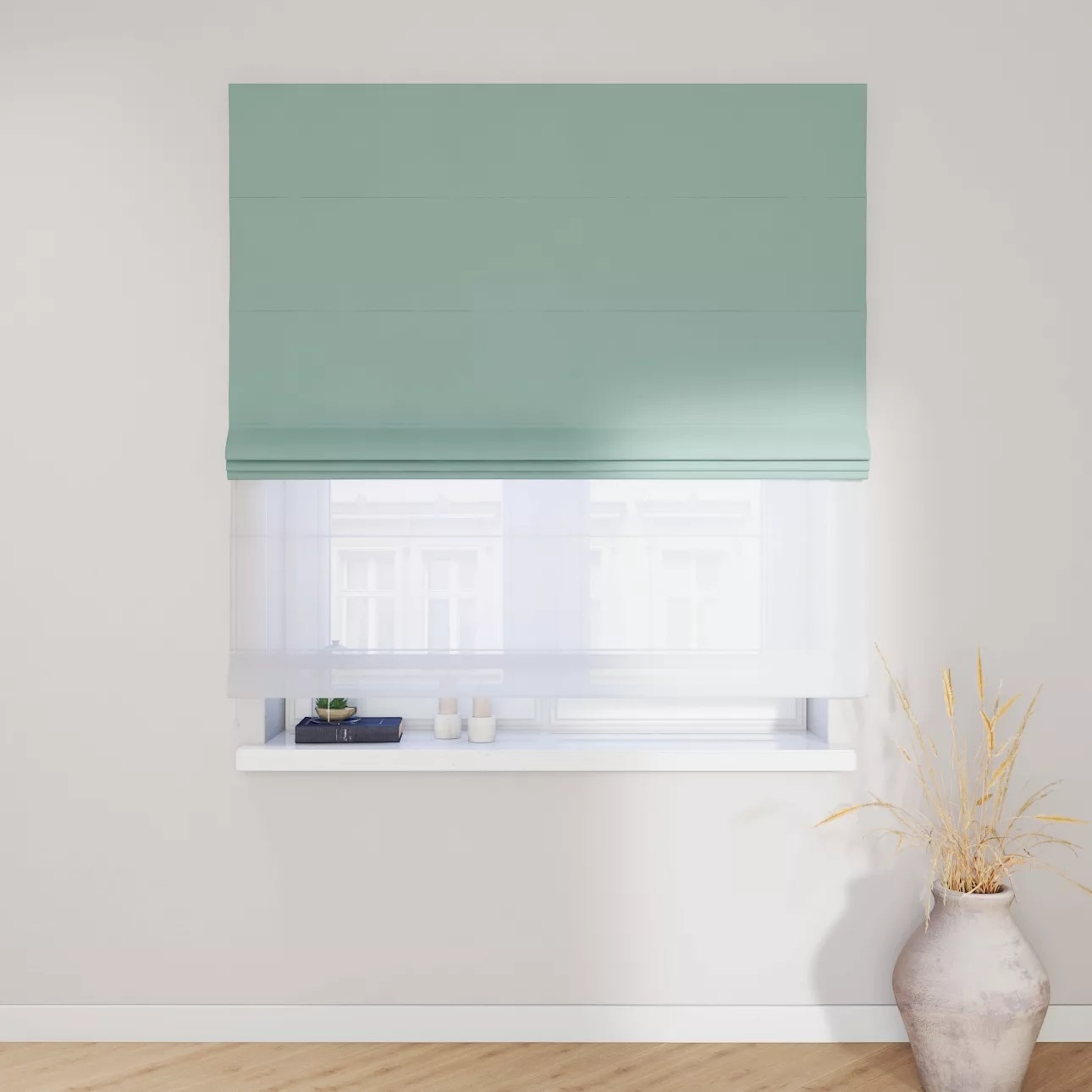 Dekoria Doppelraffrollo Duo, mintgrün, 160 x 170 cm günstig online kaufen